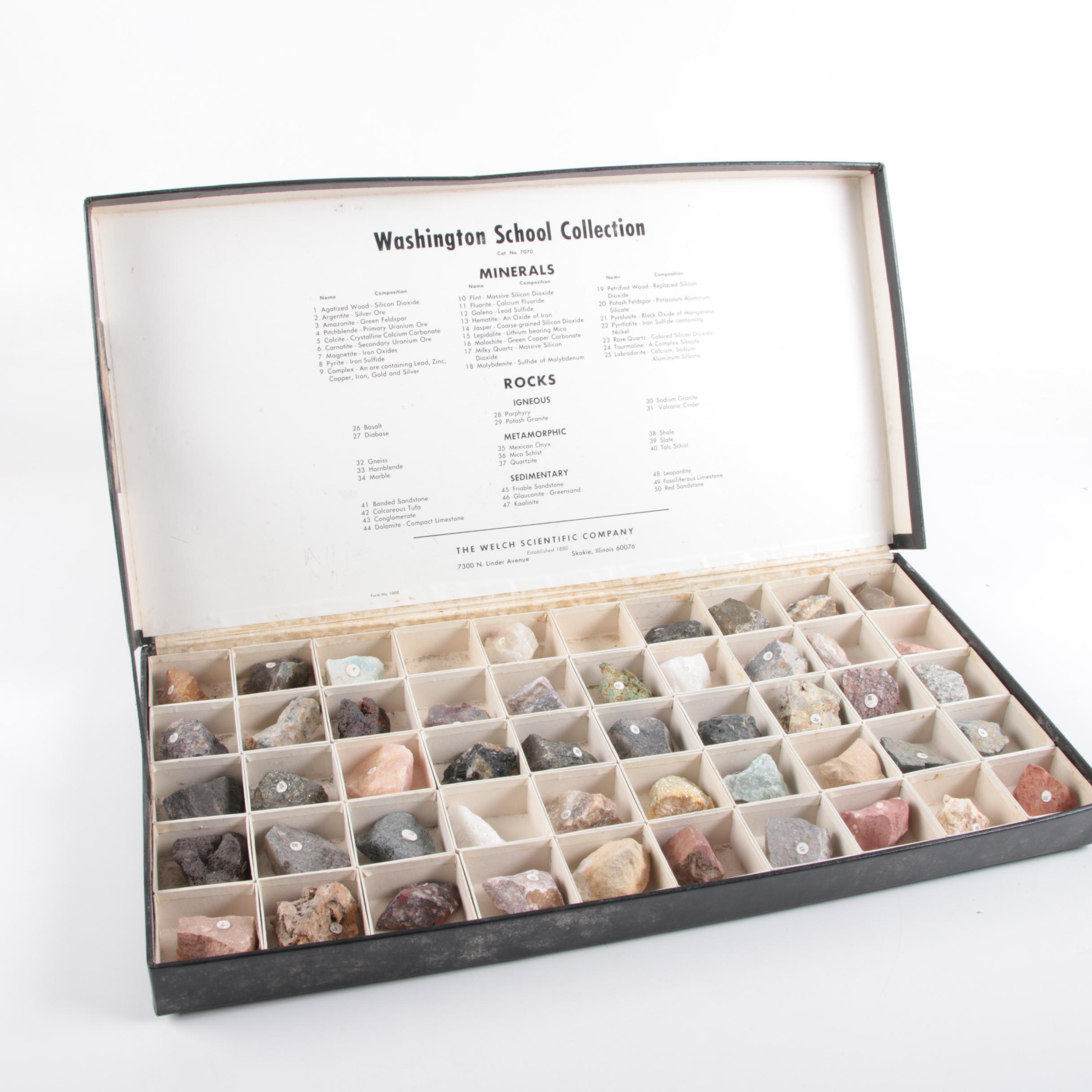 Boxed Mineral and Rock Collection