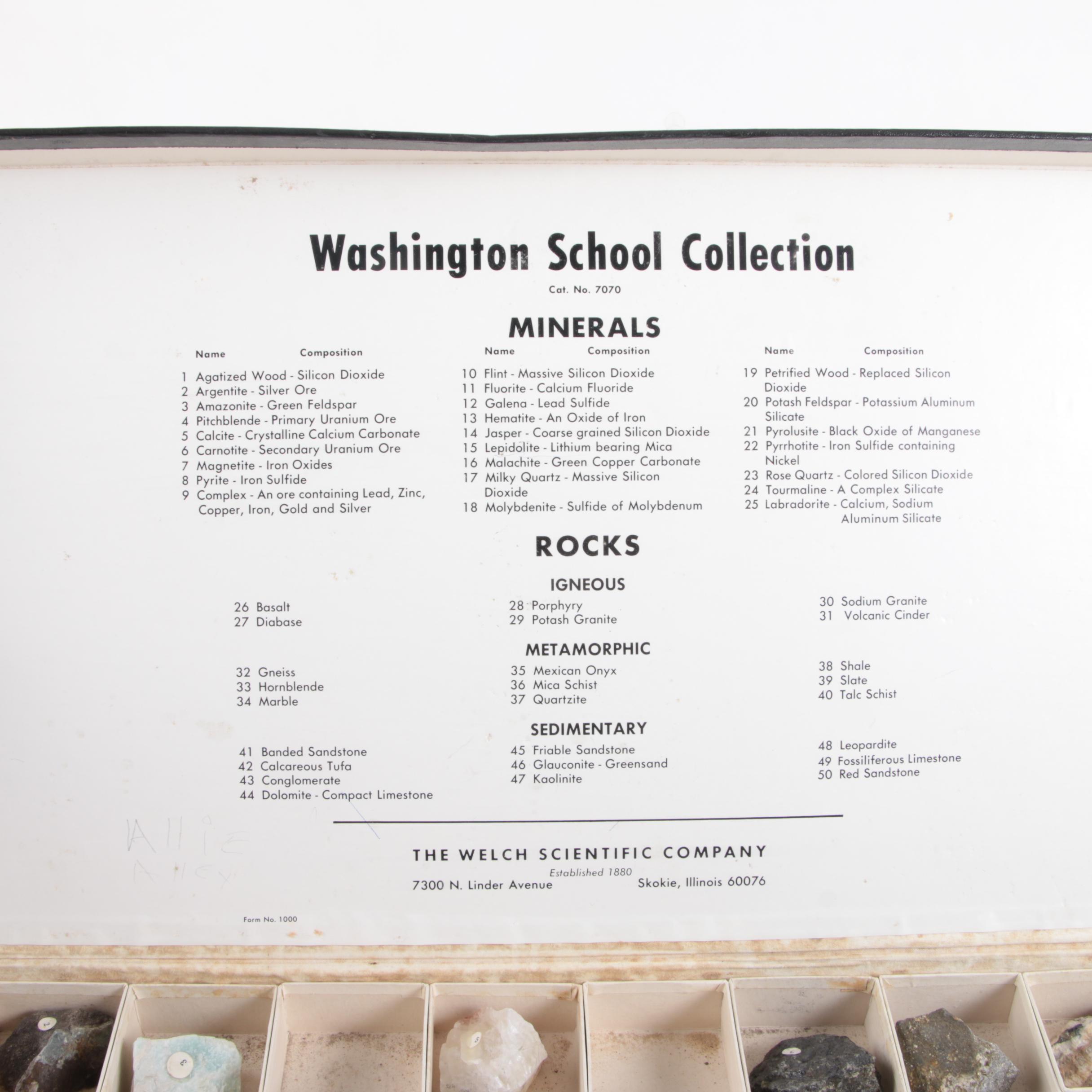 Boxed Mineral and Rock Collection