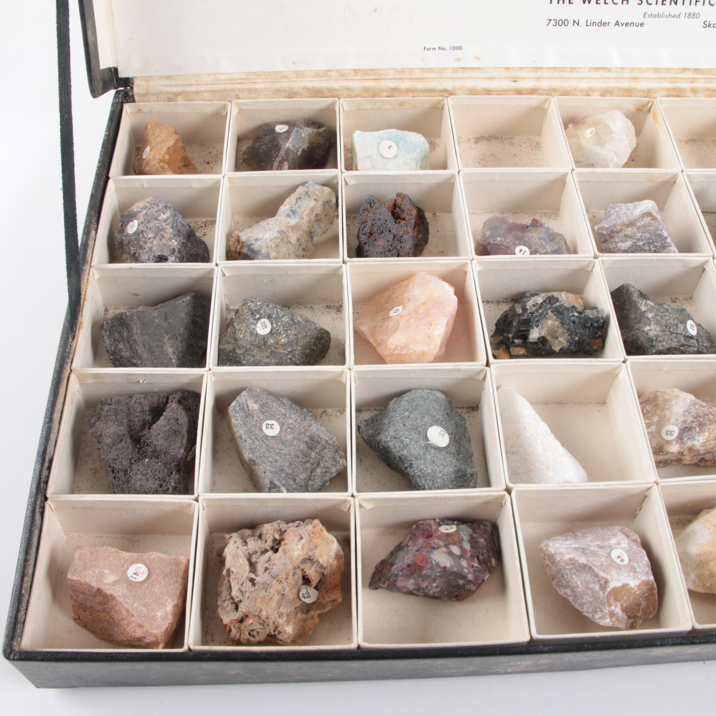 Boxed Mineral and Rock Collection