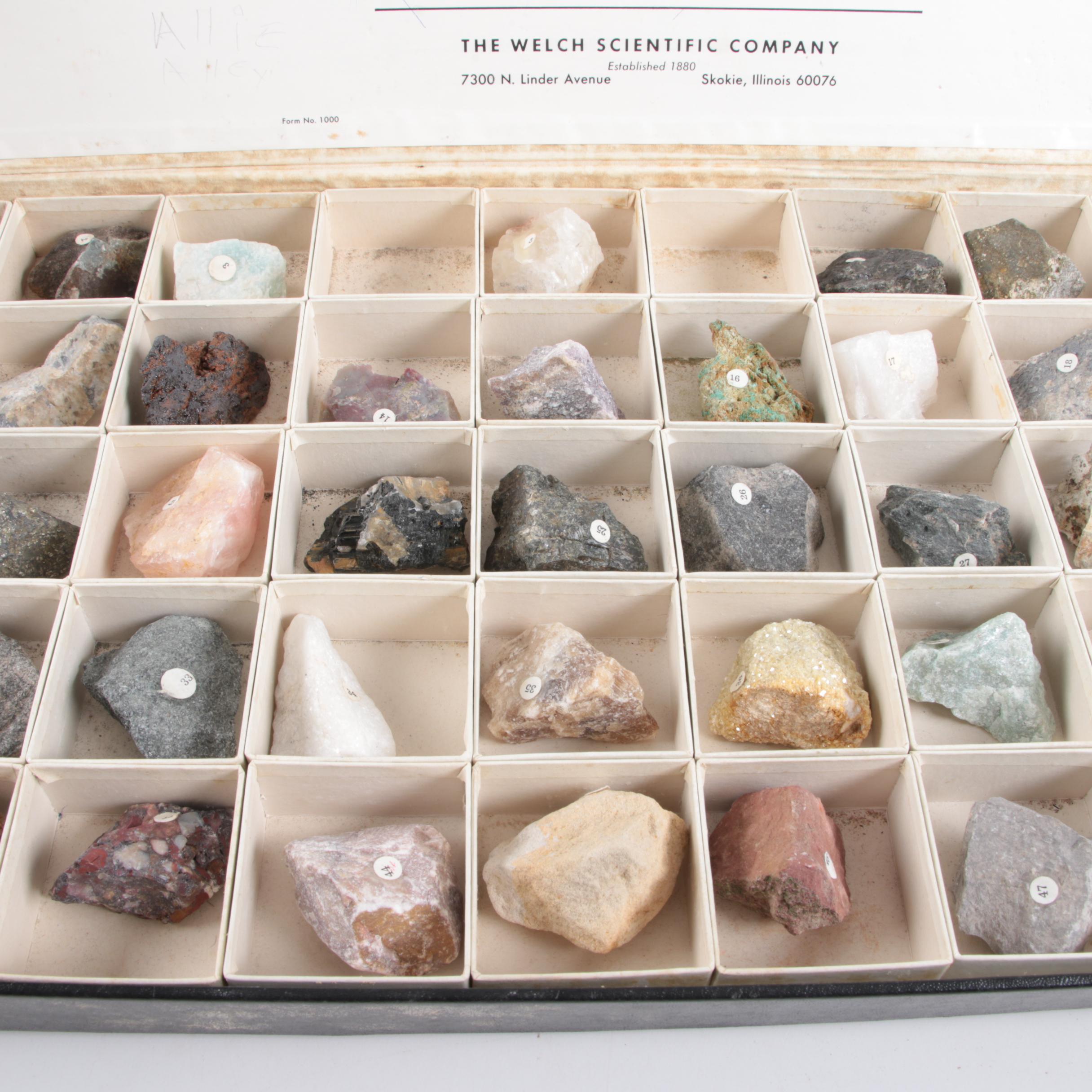 Boxed Mineral and Rock Collection