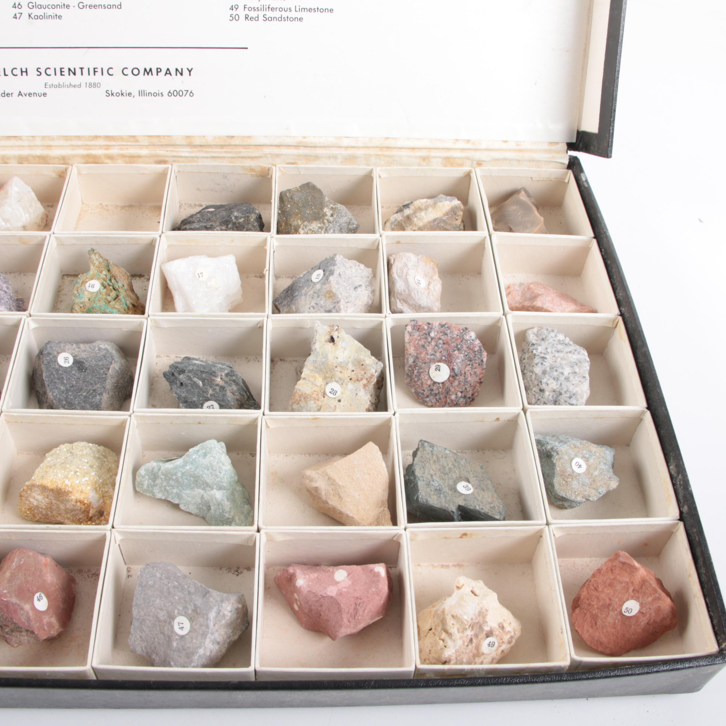 Boxed Mineral and Rock Collection