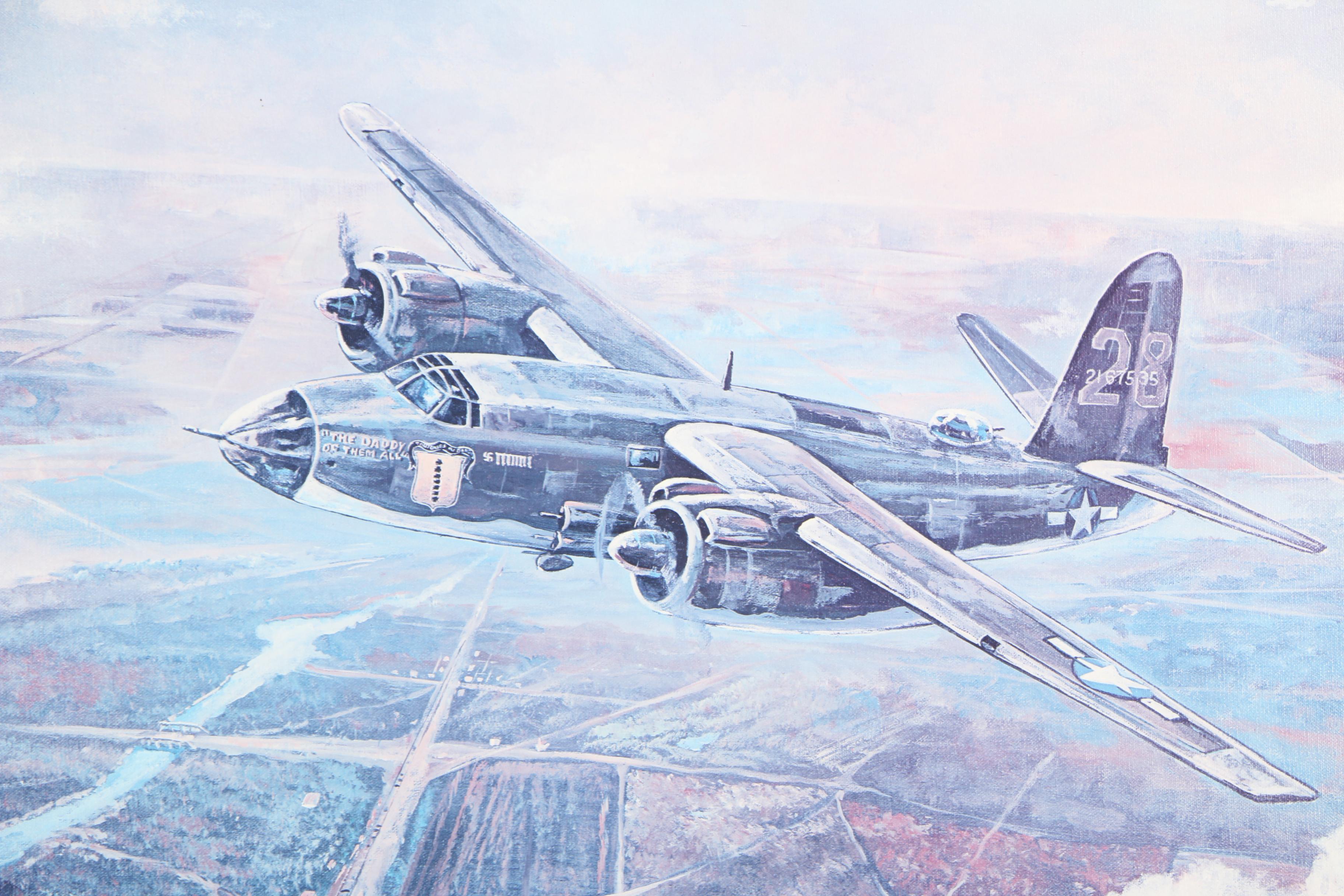 Tom J. Dooley Artist's Proof Offset Lithograph Aviation Scene