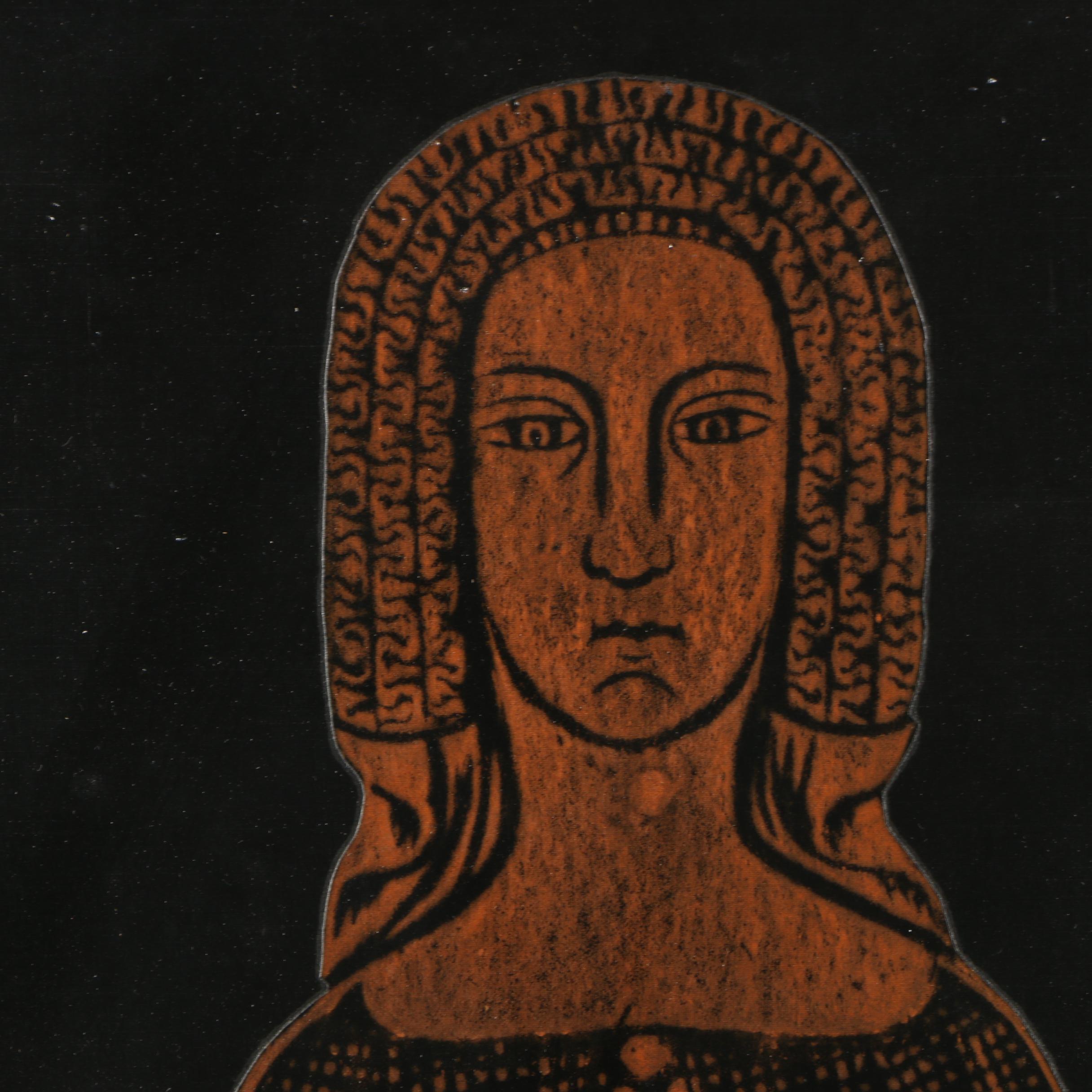 Lithograph After Medieval Brass Tomb Rubbing