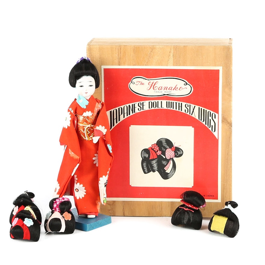 The Hanoako Japanese Doll with Six Wigs