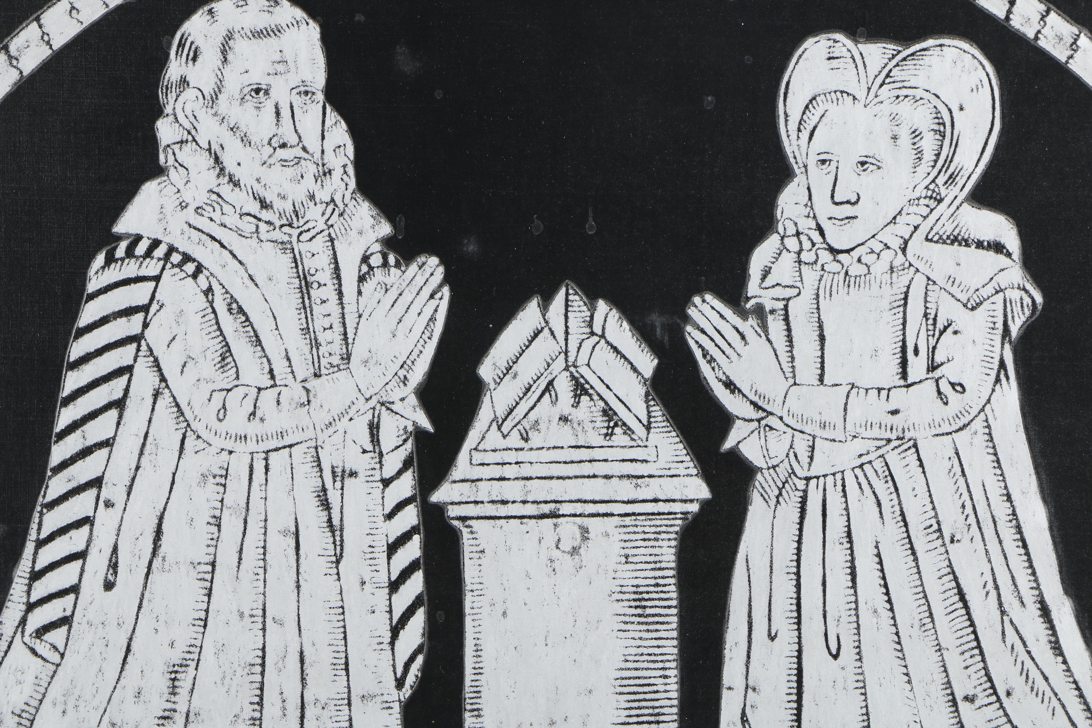 Lithograph After Monumental Brass Rubbing