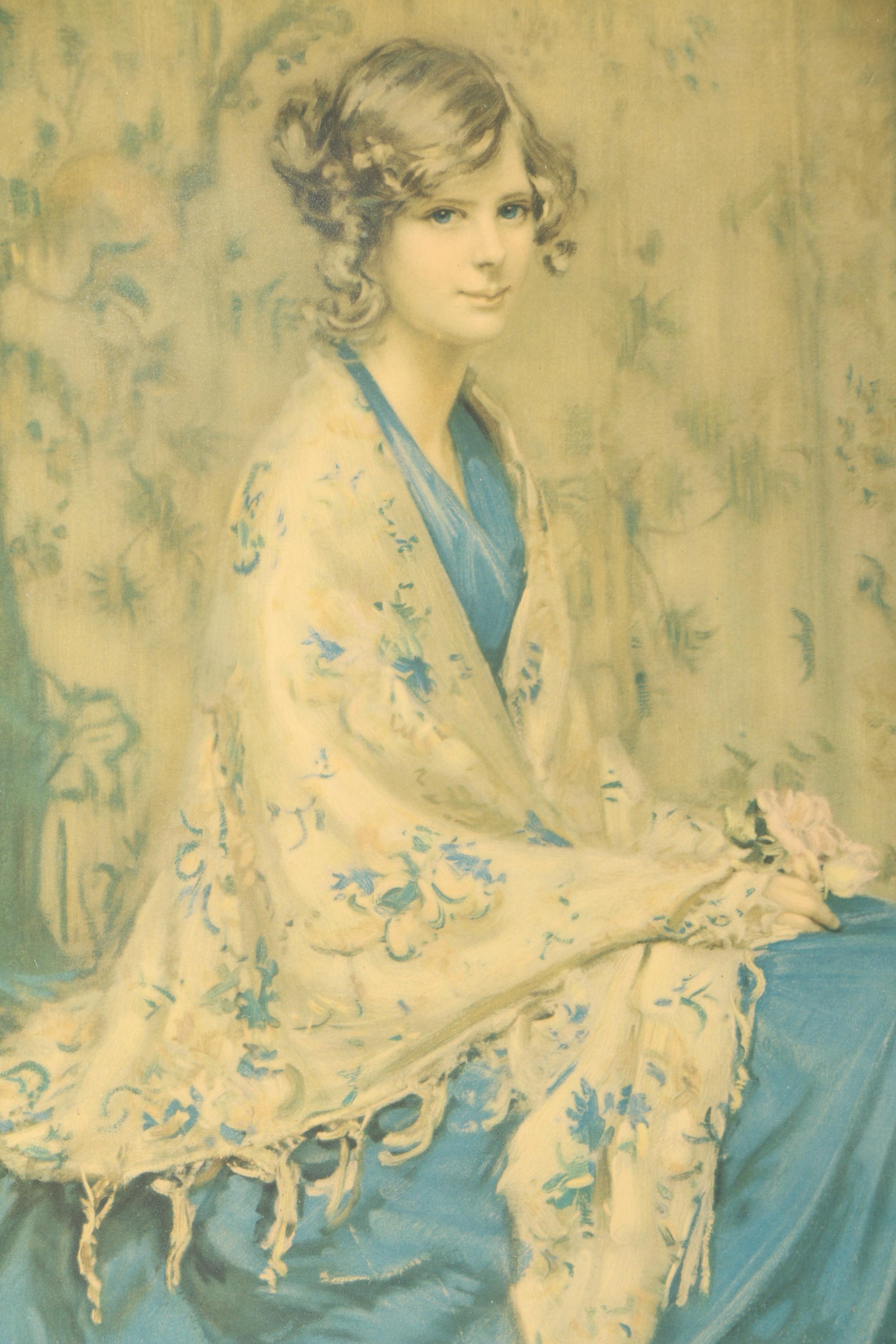 Offset Lithograph after Arthur Garrett's "Alice Blue Gown"