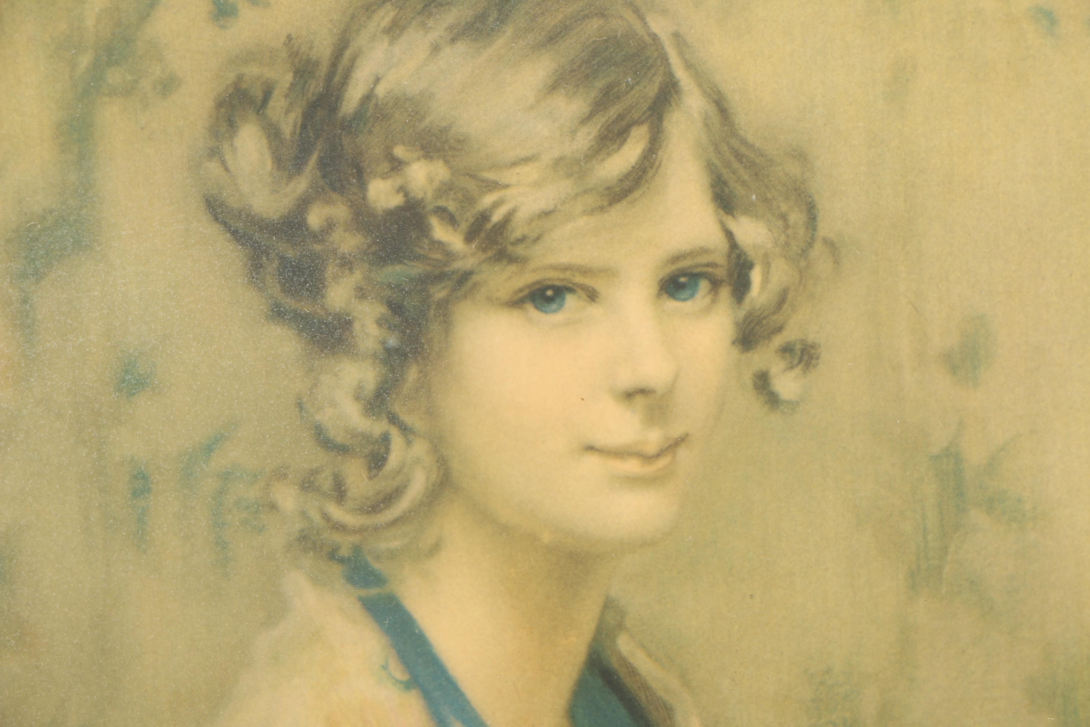 Offset Lithograph after Arthur Garrett's "Alice Blue Gown"