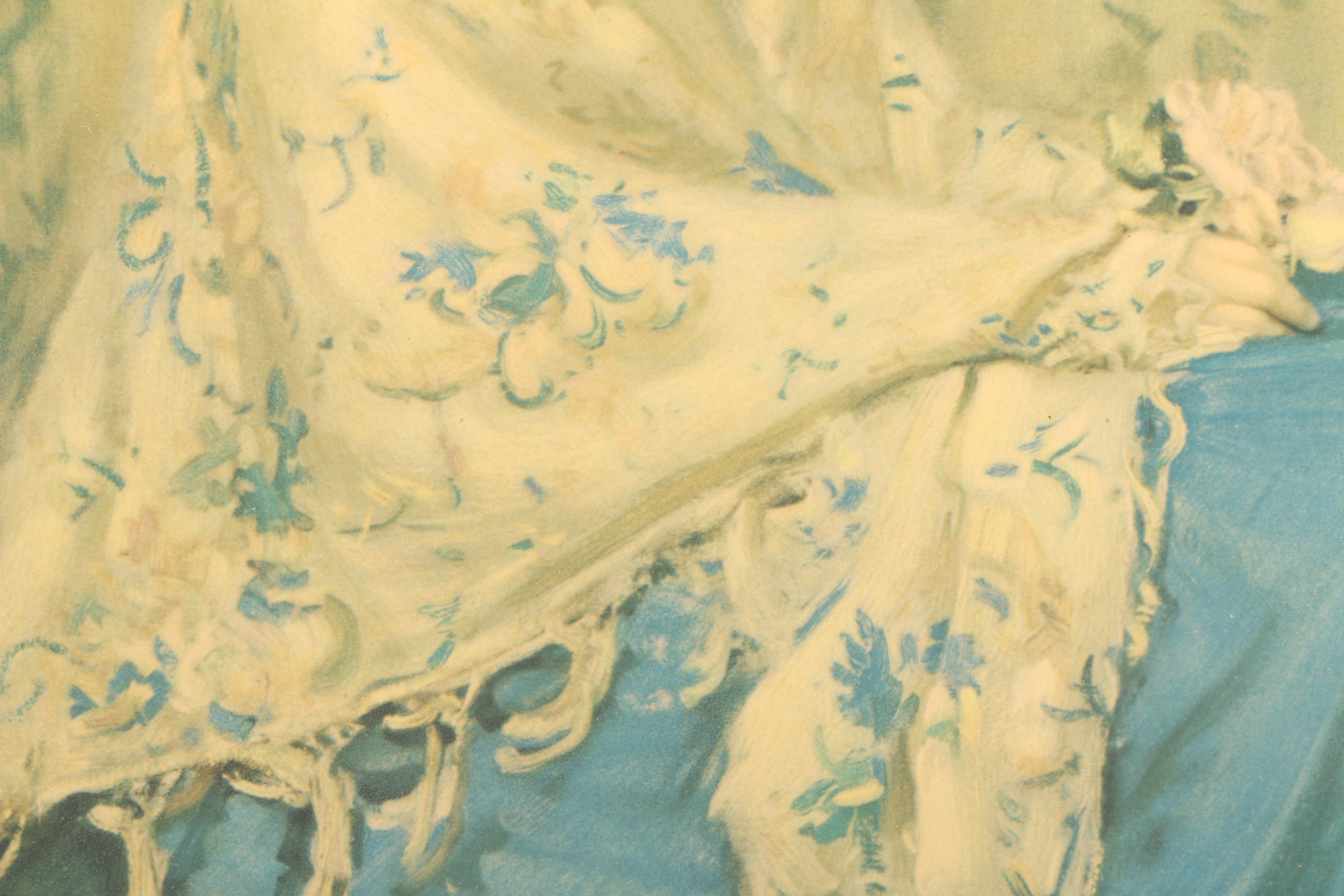 Offset Lithograph after Arthur Garrett's "Alice Blue Gown"