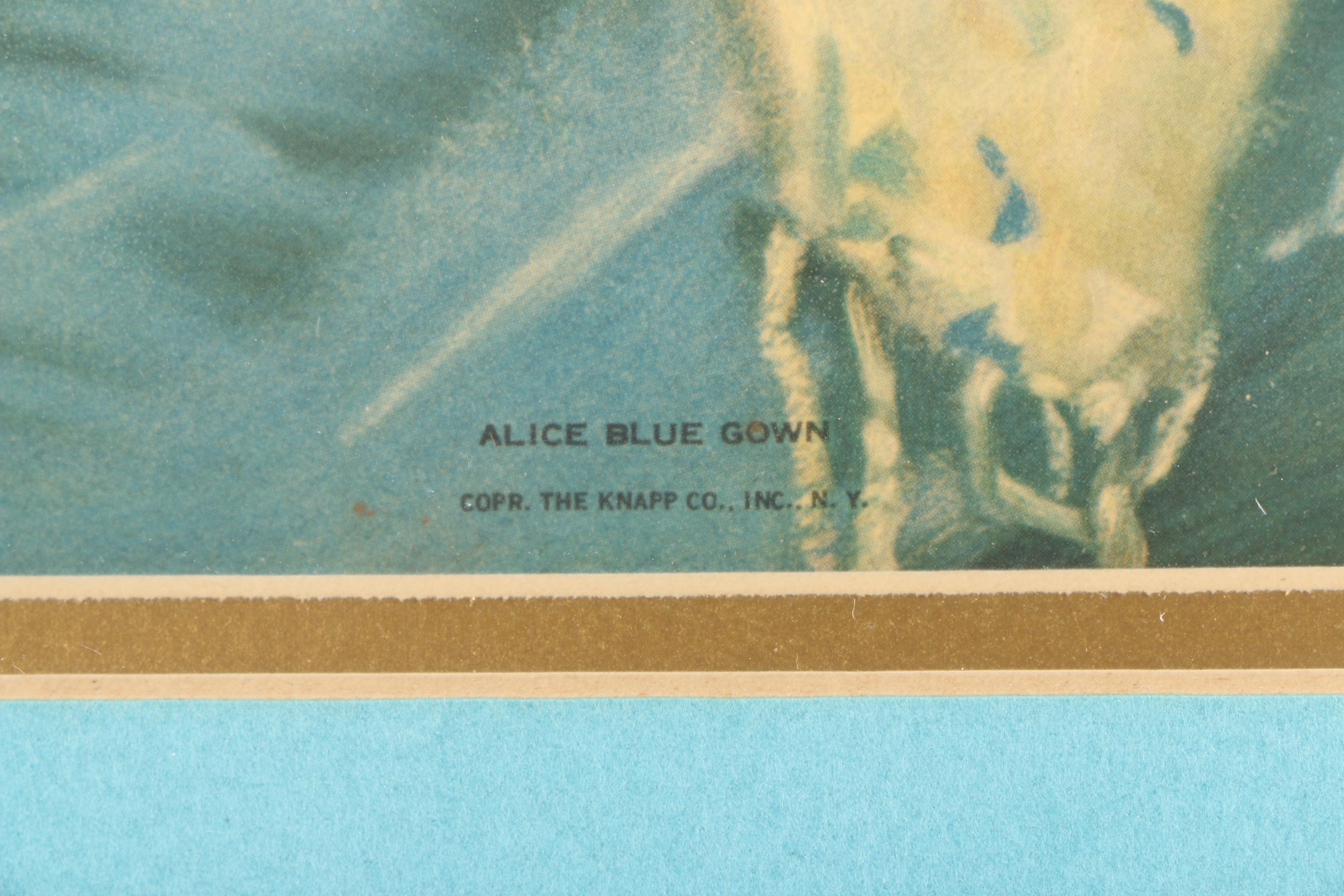 Offset Lithograph after Arthur Garrett's "Alice Blue Gown"