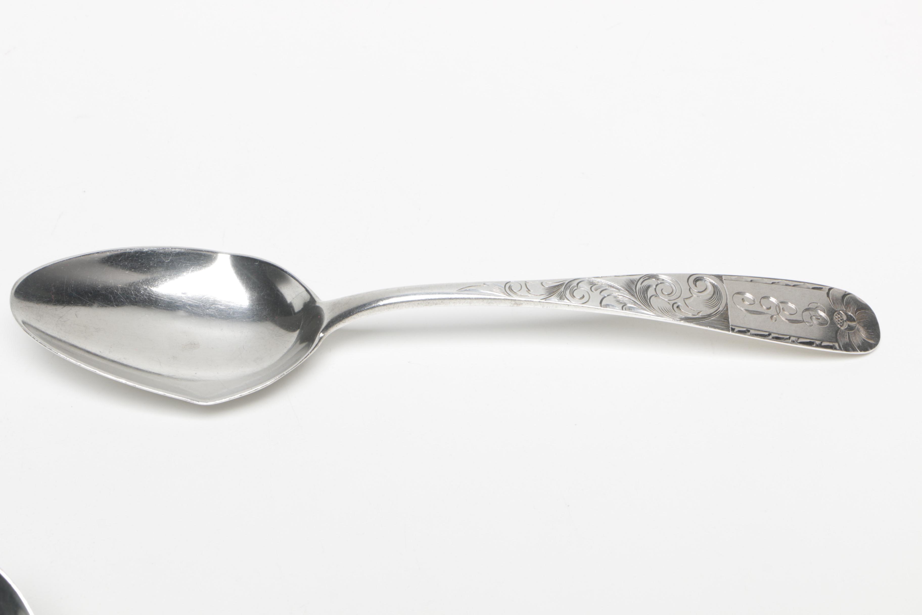 Late 19th Century Justis & Armiger Sterling Silver Flatware Set