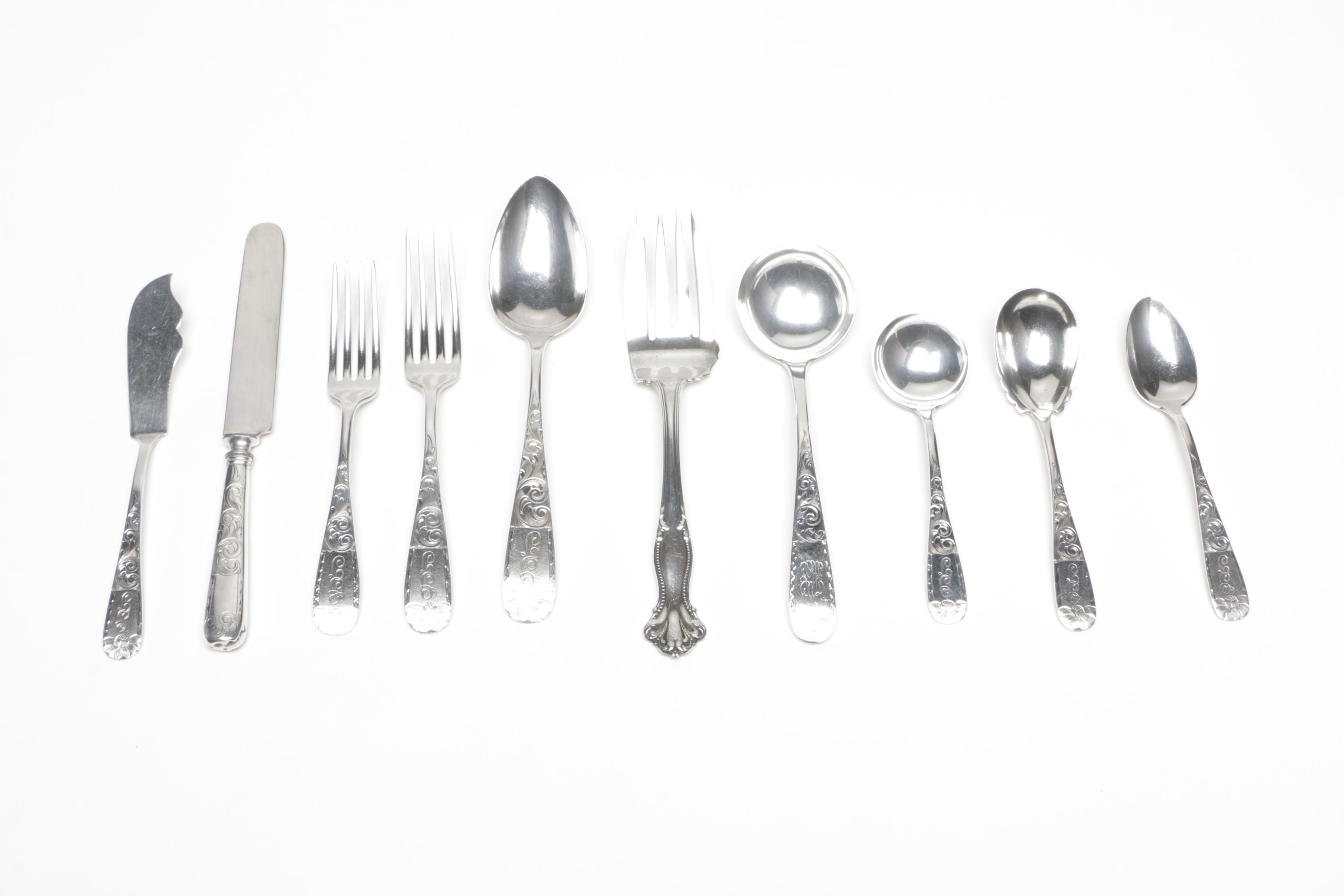Late 19th Century Justis & Armiger Sterling Silver Flatware Set