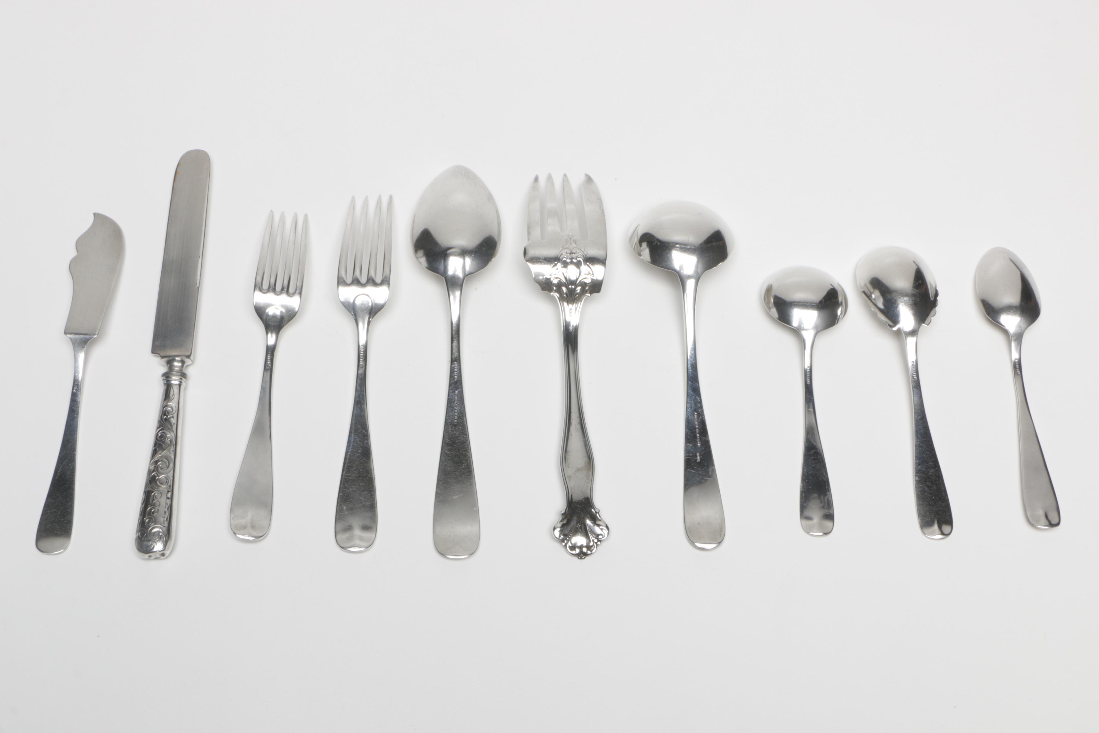 Late 19th Century Justis & Armiger Sterling Silver Flatware Set
