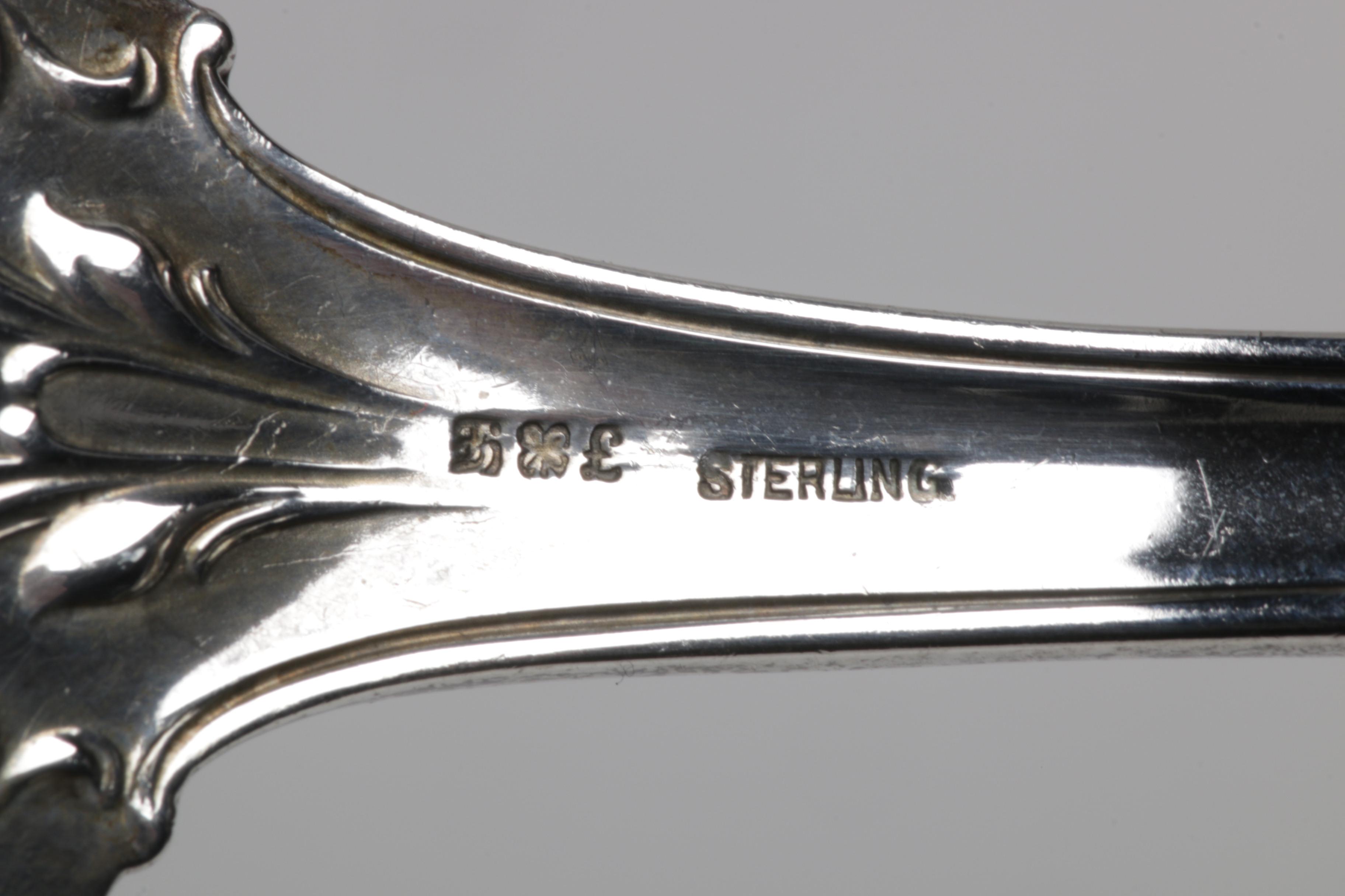Late 19th Century Justis & Armiger Sterling Silver Flatware Set