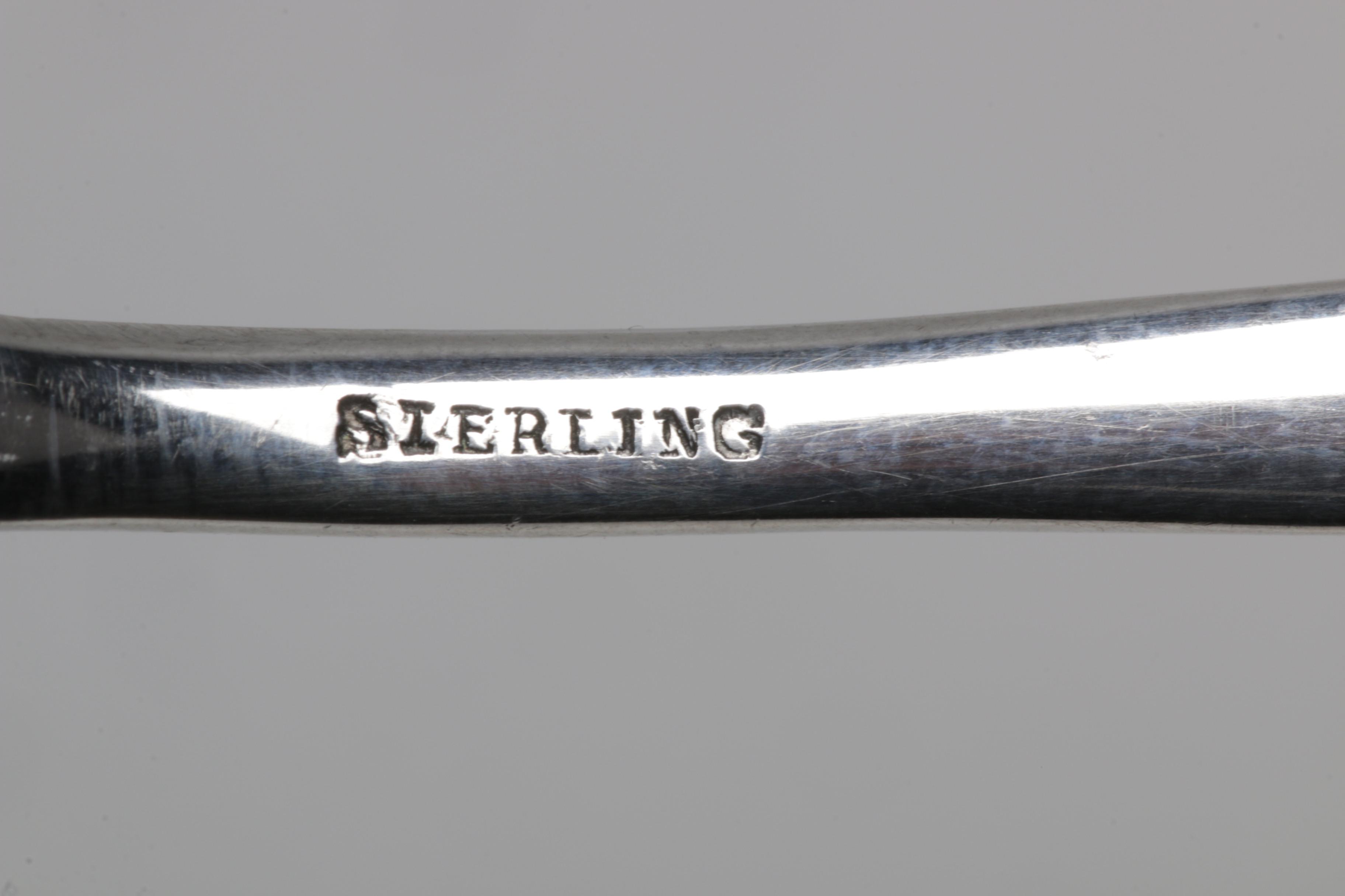 Late 19th Century Justis & Armiger Sterling Silver Flatware Set