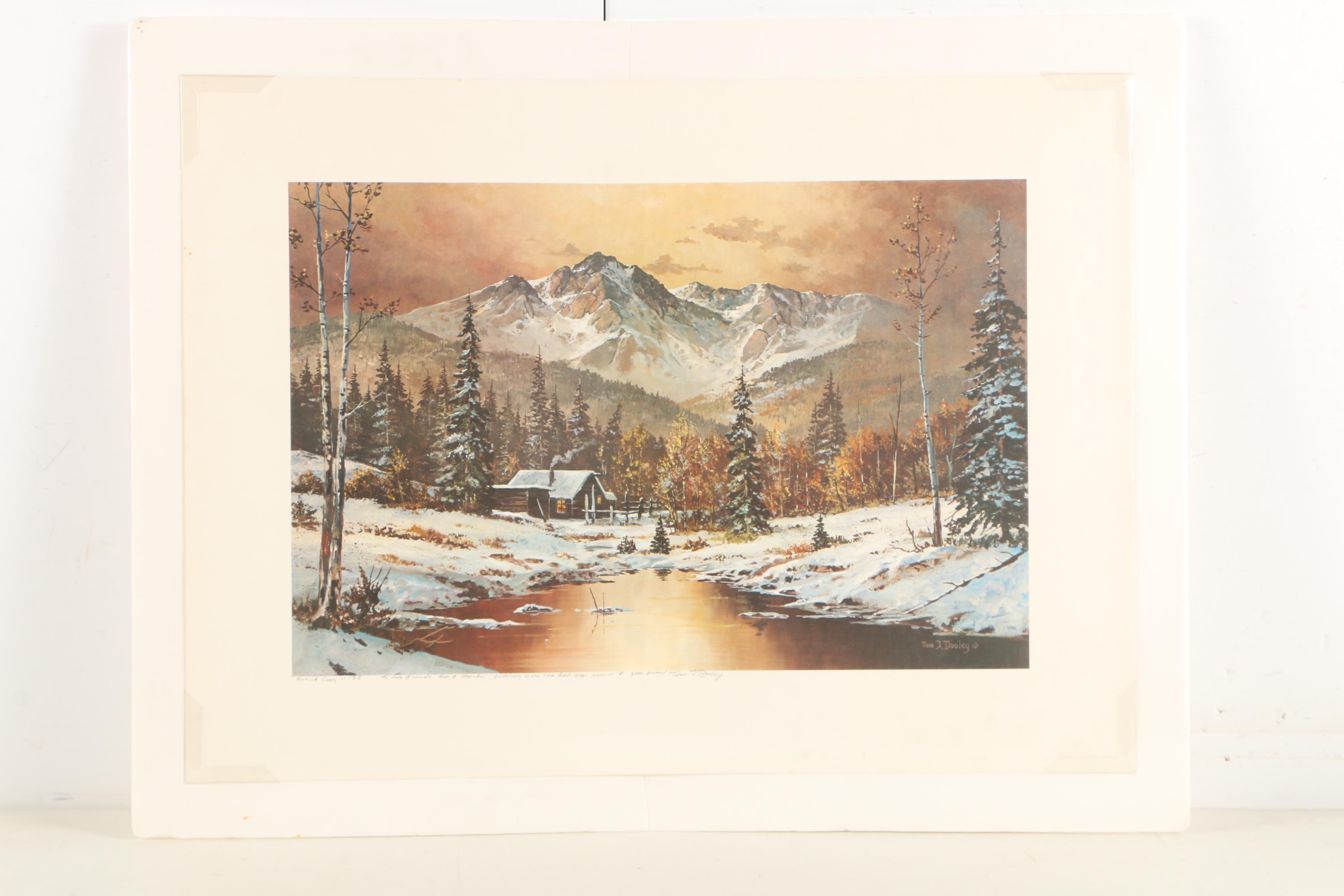 Tom J. Dooley Limited Edition Offset Lithographs of Landscapes