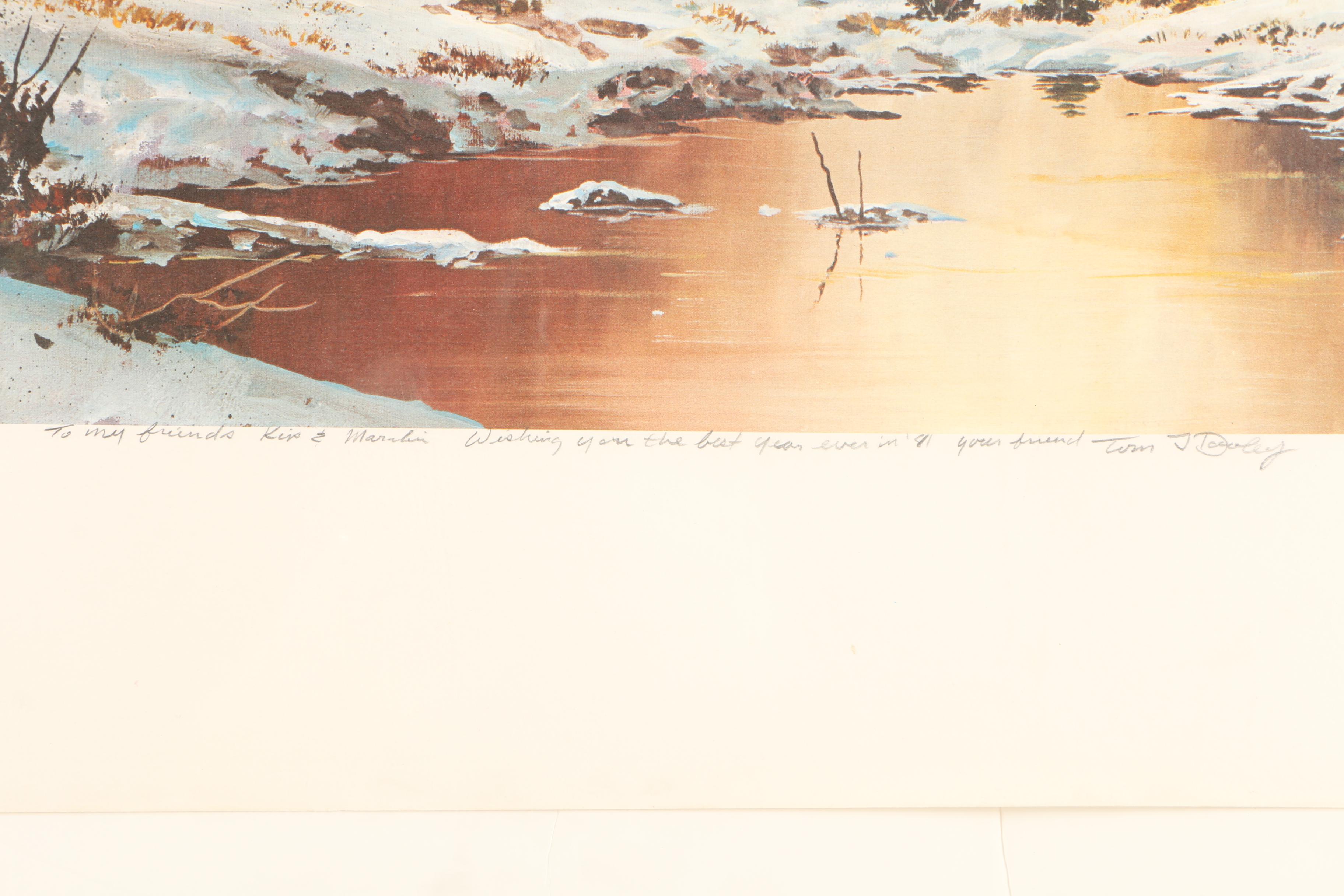 Tom J. Dooley Limited Edition Offset Lithographs of Landscapes