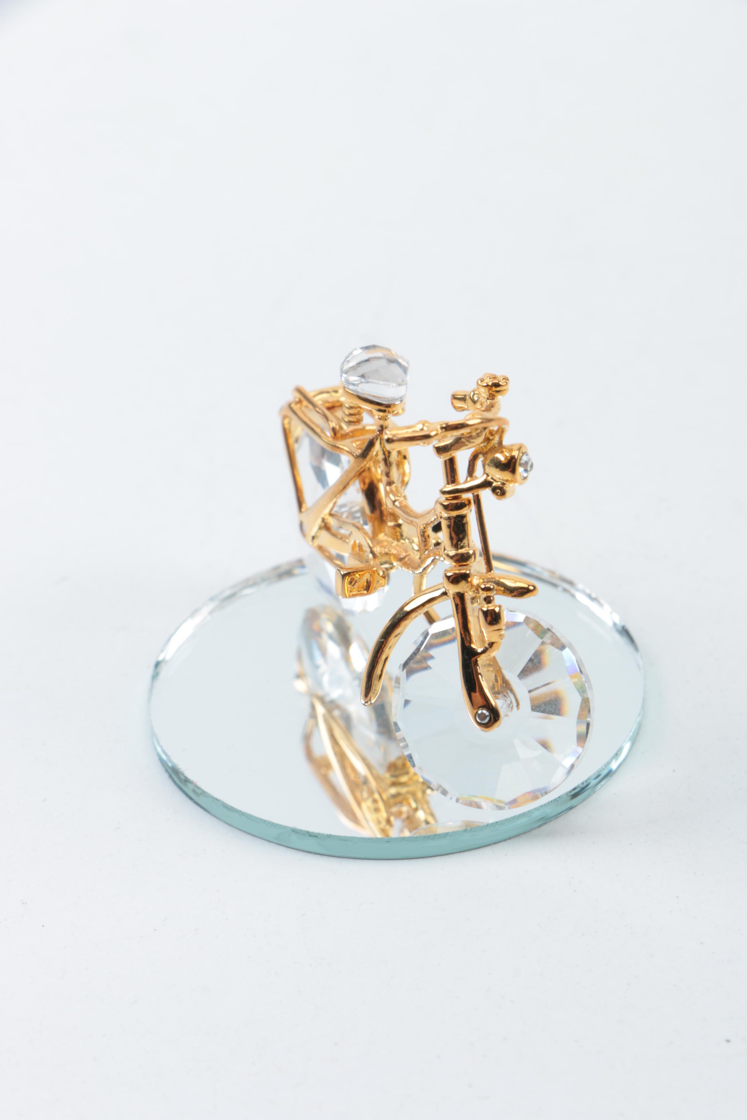 Swarovski "Classics Collection" Crystal Bicycle Figurine with Mirror Base