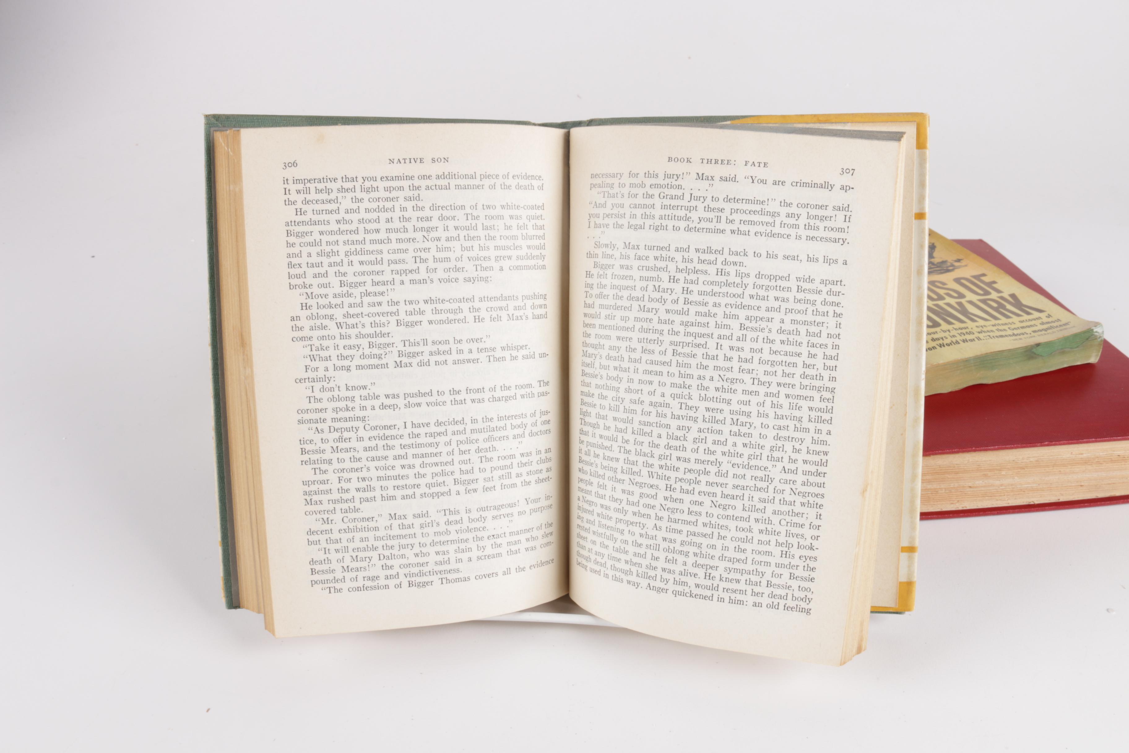 Assorted Books including "Native Son" and "The Sands of Dunkirk"