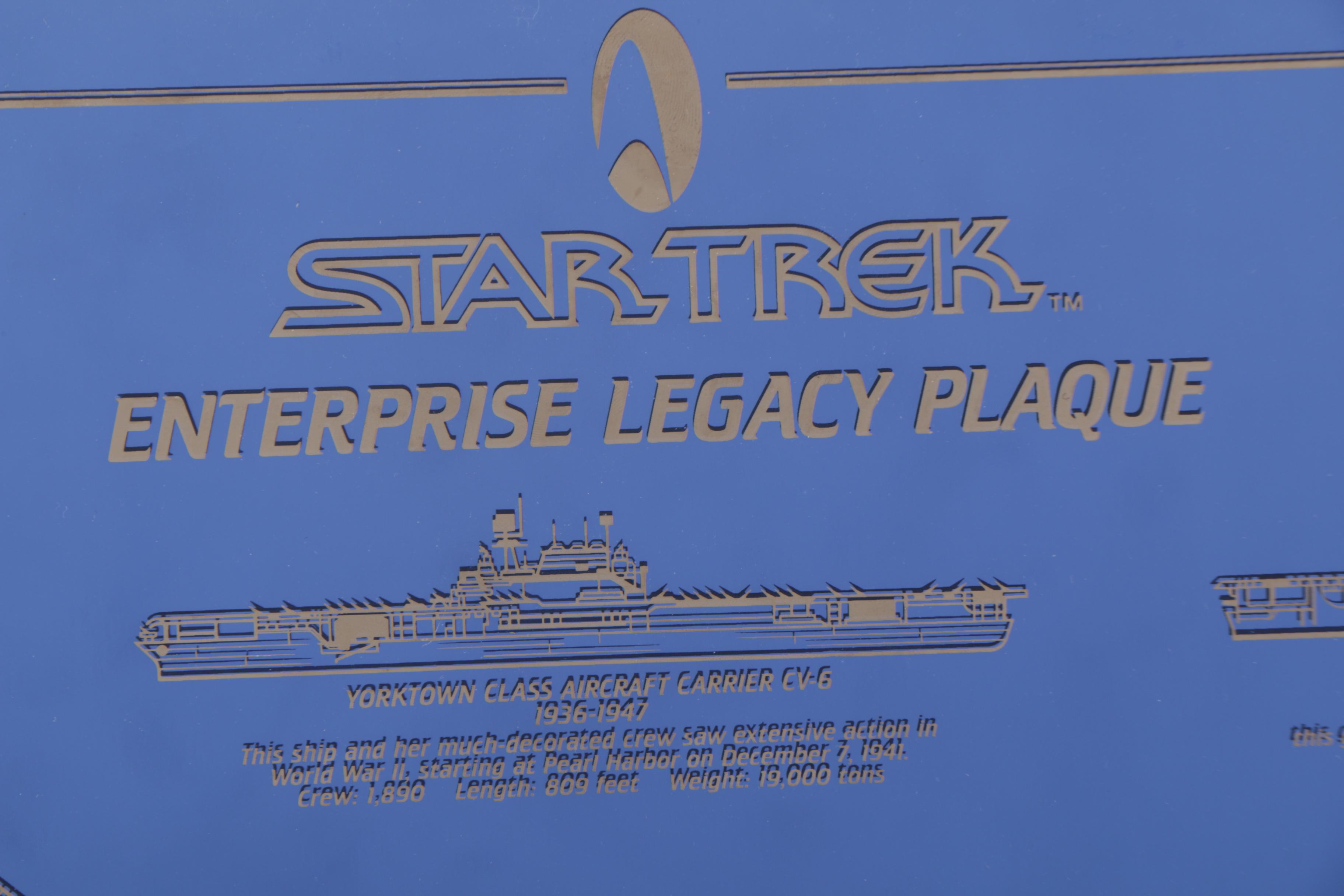 Franklin Mint Star Trek Enterprise Legacy Plaque