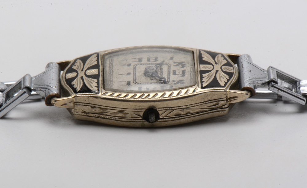 Pair of Vintage Art Deco 14K White Gold Watches with Different Bands