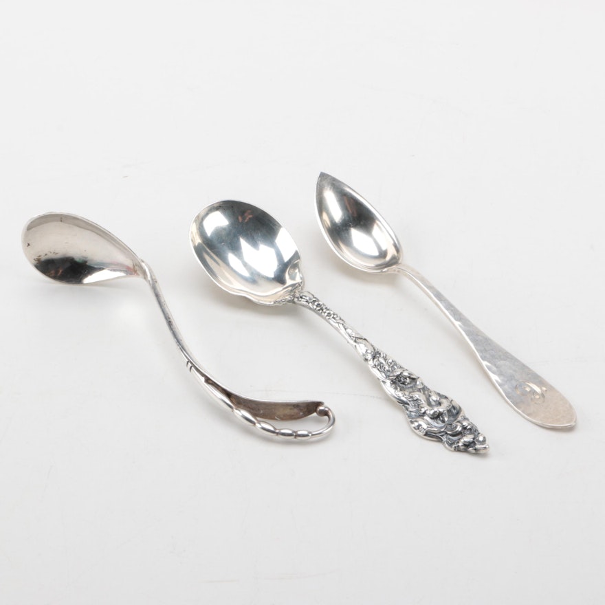 Reed & Barton "Les Six Fleurs" Sterling Silver Spoon and Other Sterling Spoons
