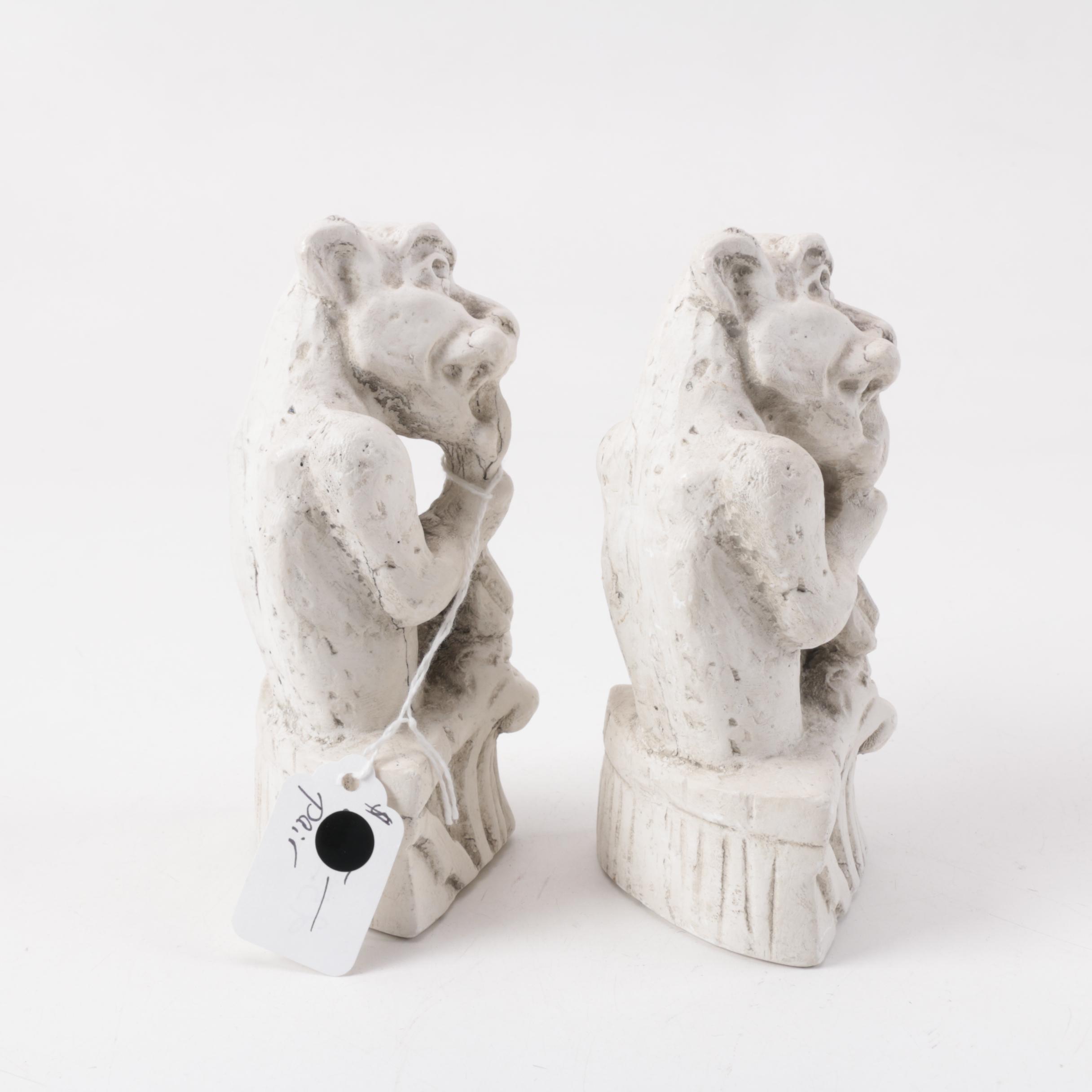 Reproduction Notre Dame Gargoyle Figurines and Candle Holders