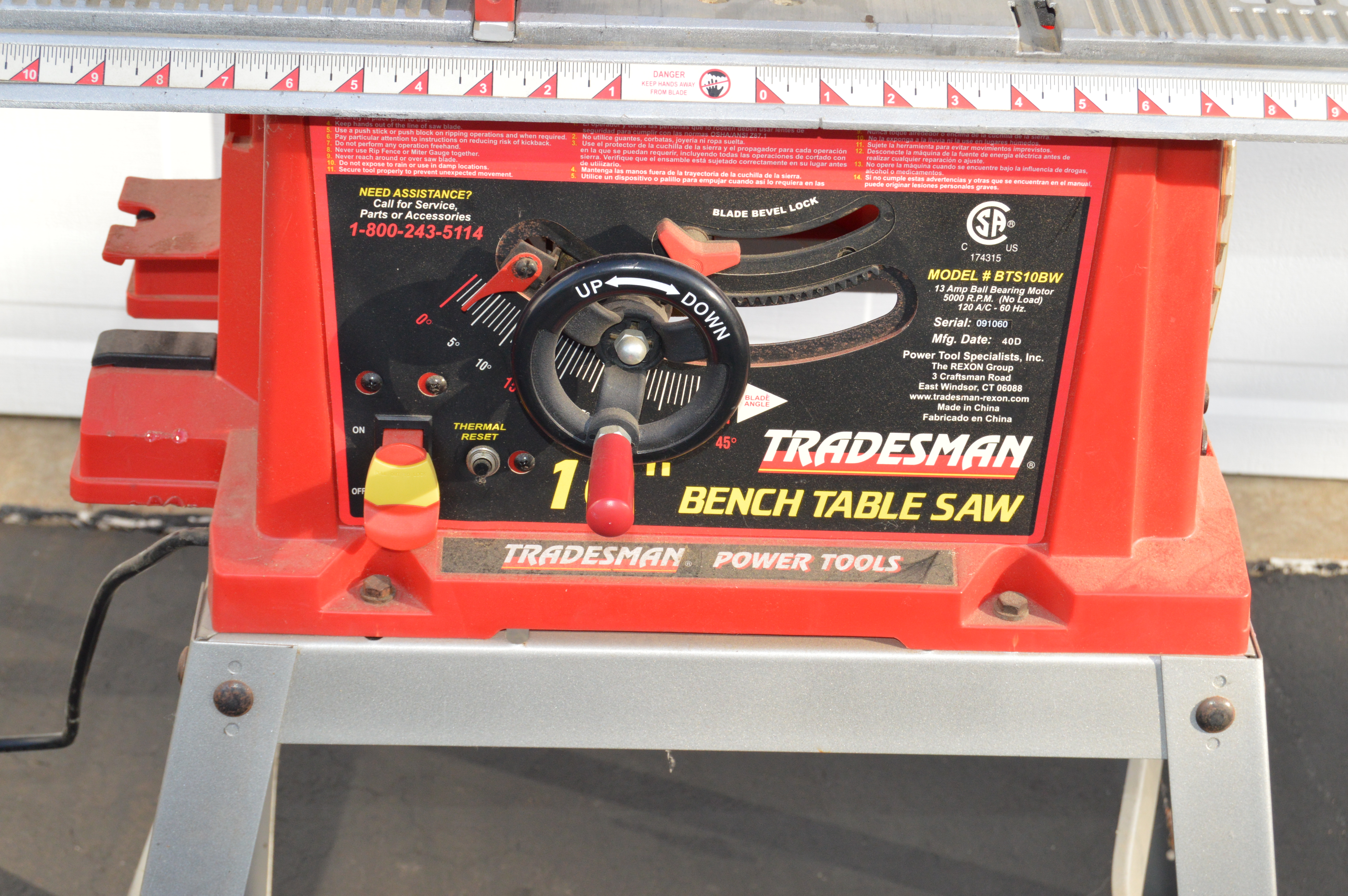 Tradesman 10" Bench Table Saw