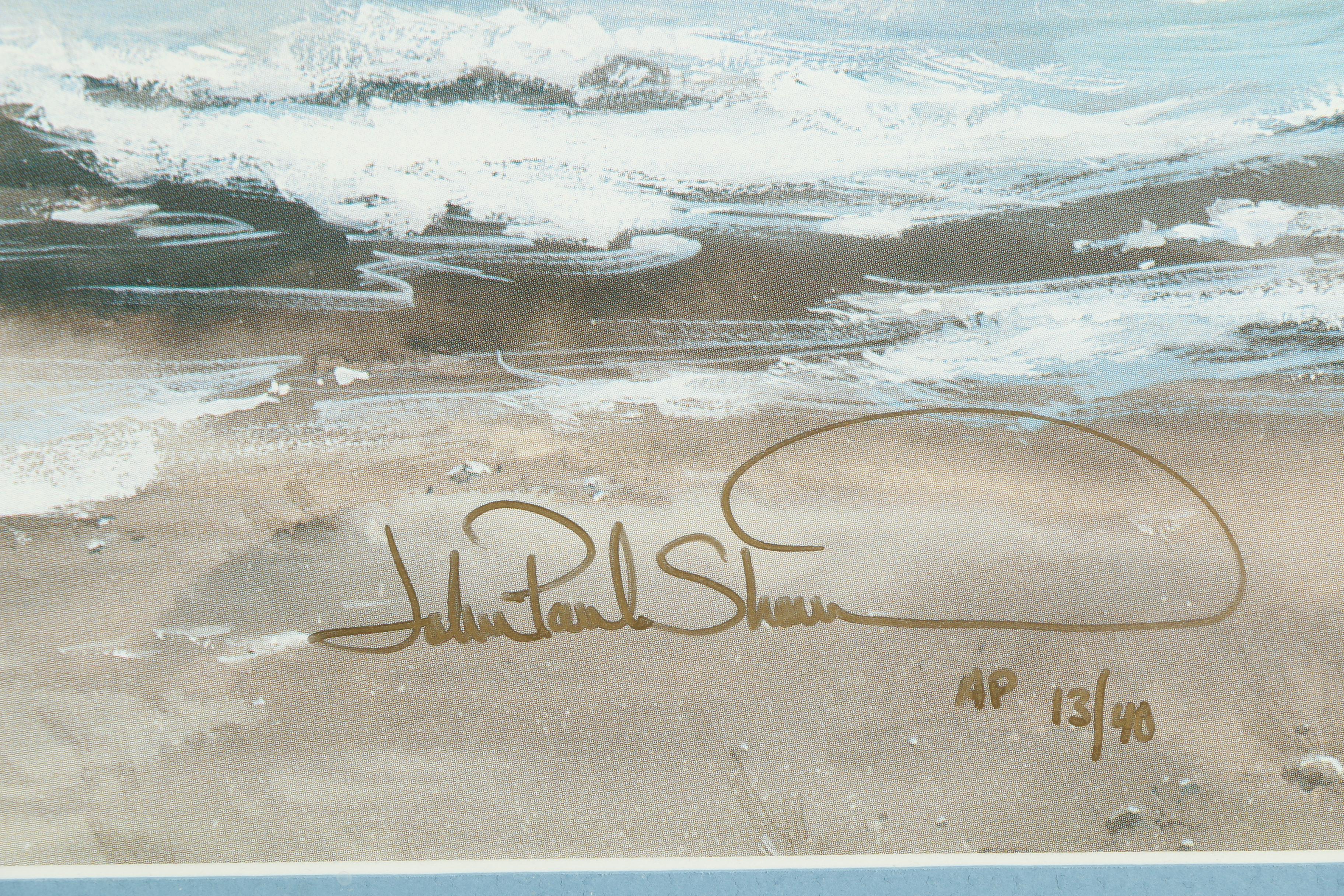 John Paul Strain Artist's Proof Offset Lithograph "Landing at Fort Fisher"