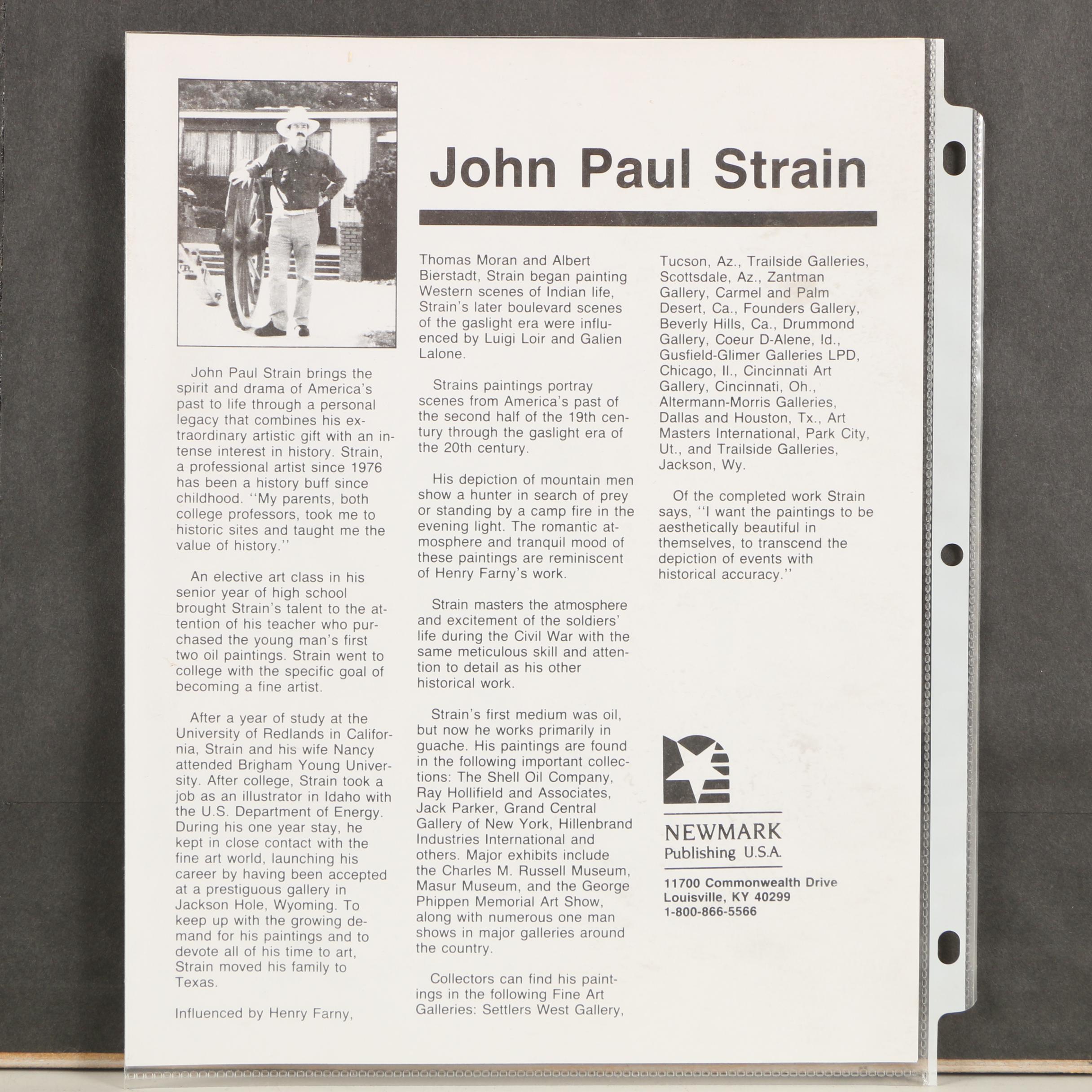 John Paul Strain Artist's Proof Offset Lithograph "Landing at Fort Fisher"