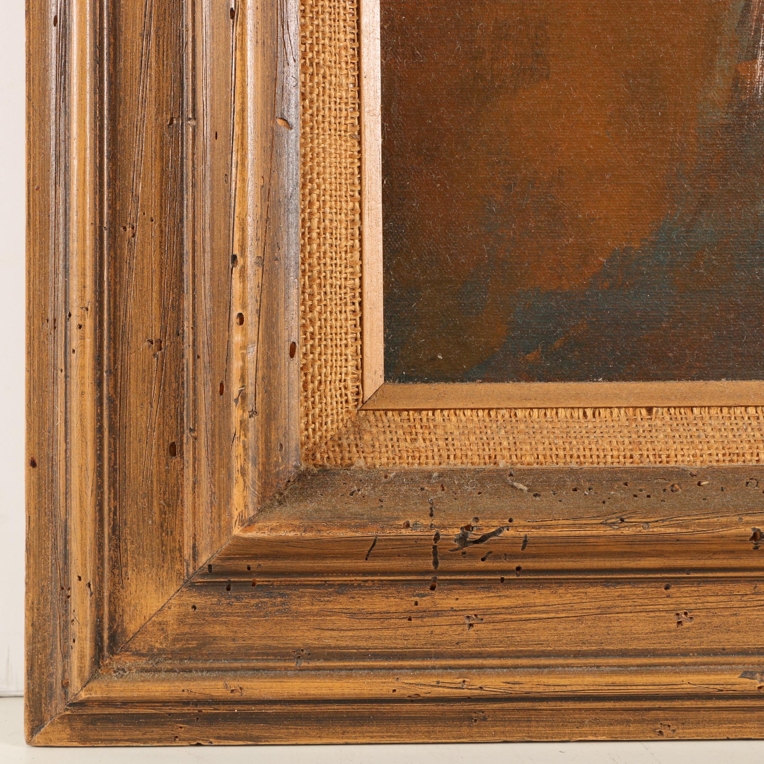 Tom J. Dooley Oil Painting of Man in Native American Attire