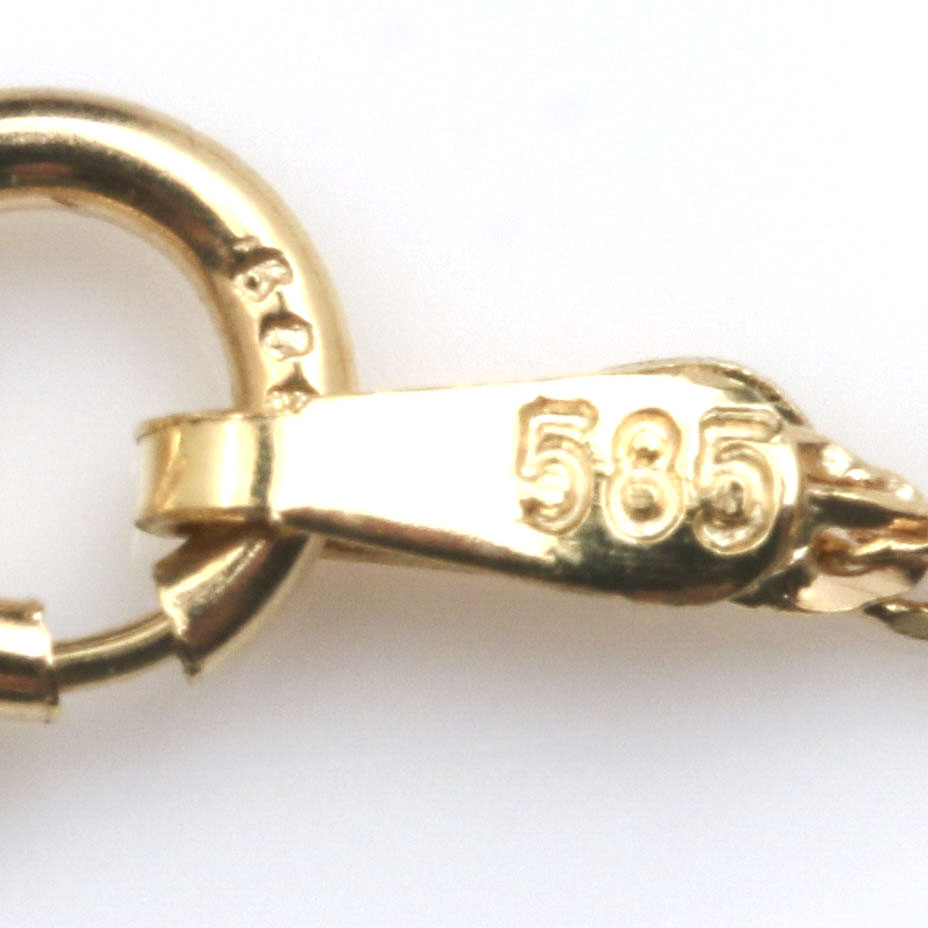 14K Yellow Gold Diamond Open Heart Pendant Necklace