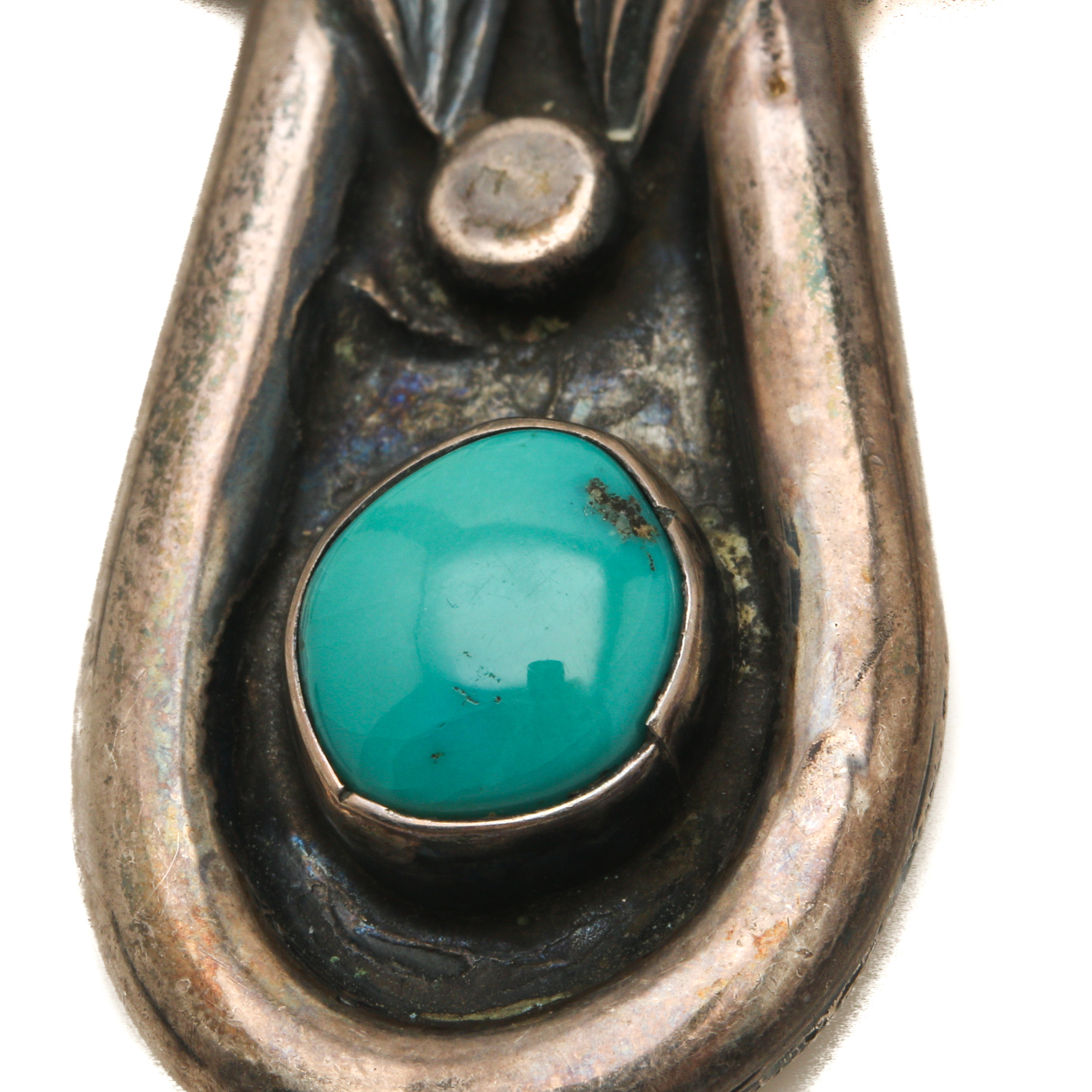 Harry Plummer Navajo Native American Sterling Silver Turquoise Necklace