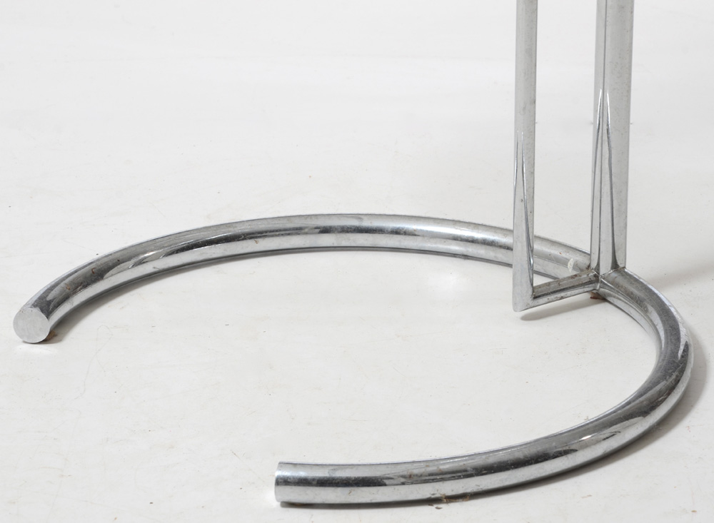 Modern Chrome Accent Table, After Eileen Gray
