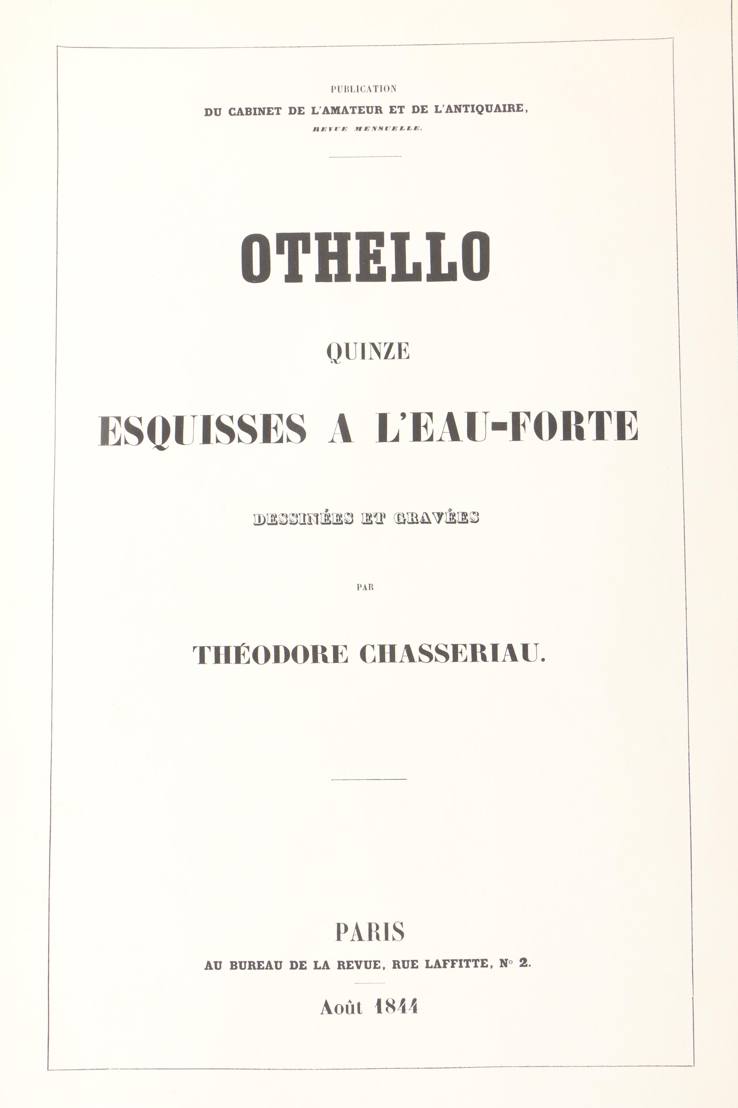 Portfolio of Halftone Prints After Theodore Chasseriau's "Othello"