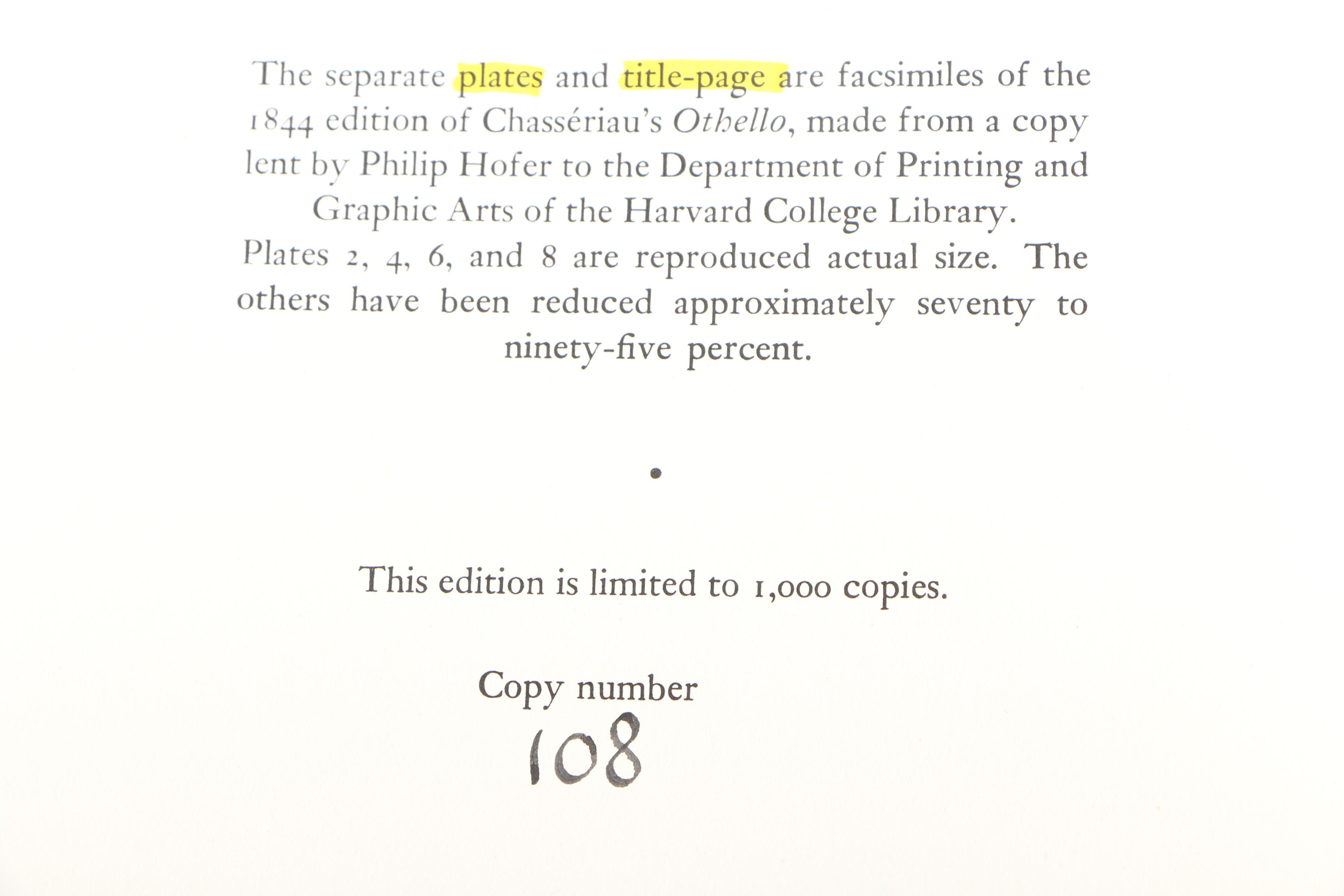 Portfolio of Halftone Prints After Theodore Chasseriau's "Othello"