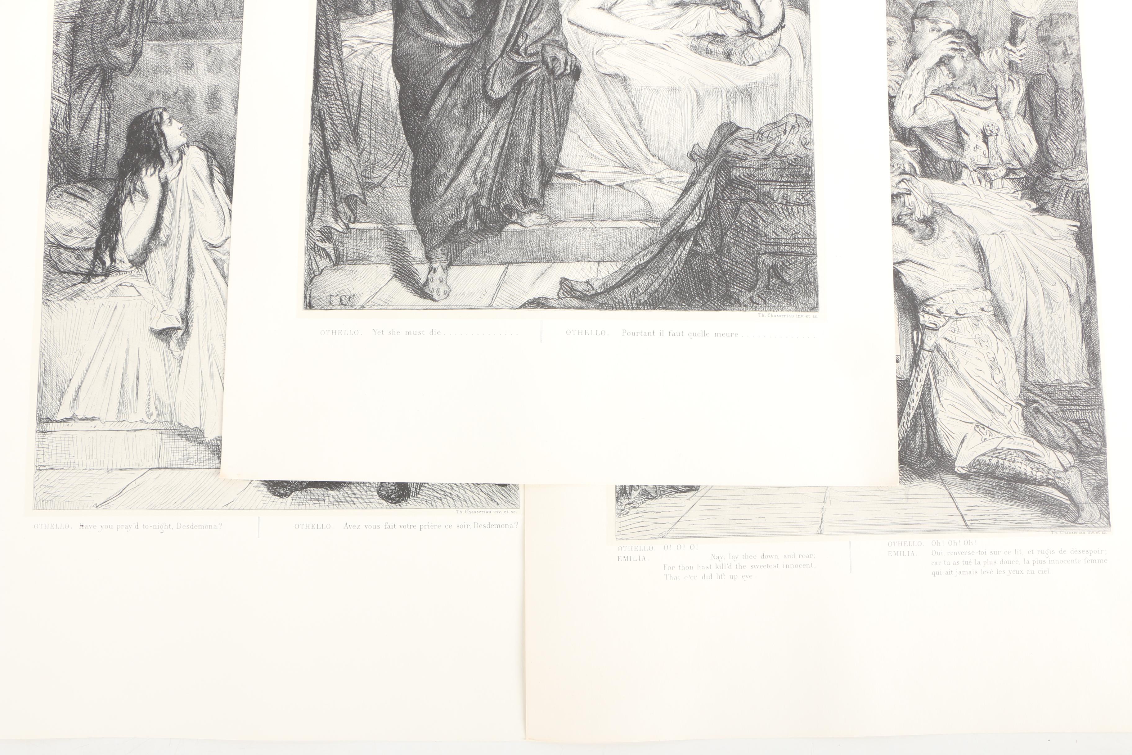 Portfolio of Halftone Prints After Theodore Chasseriau's "Othello"