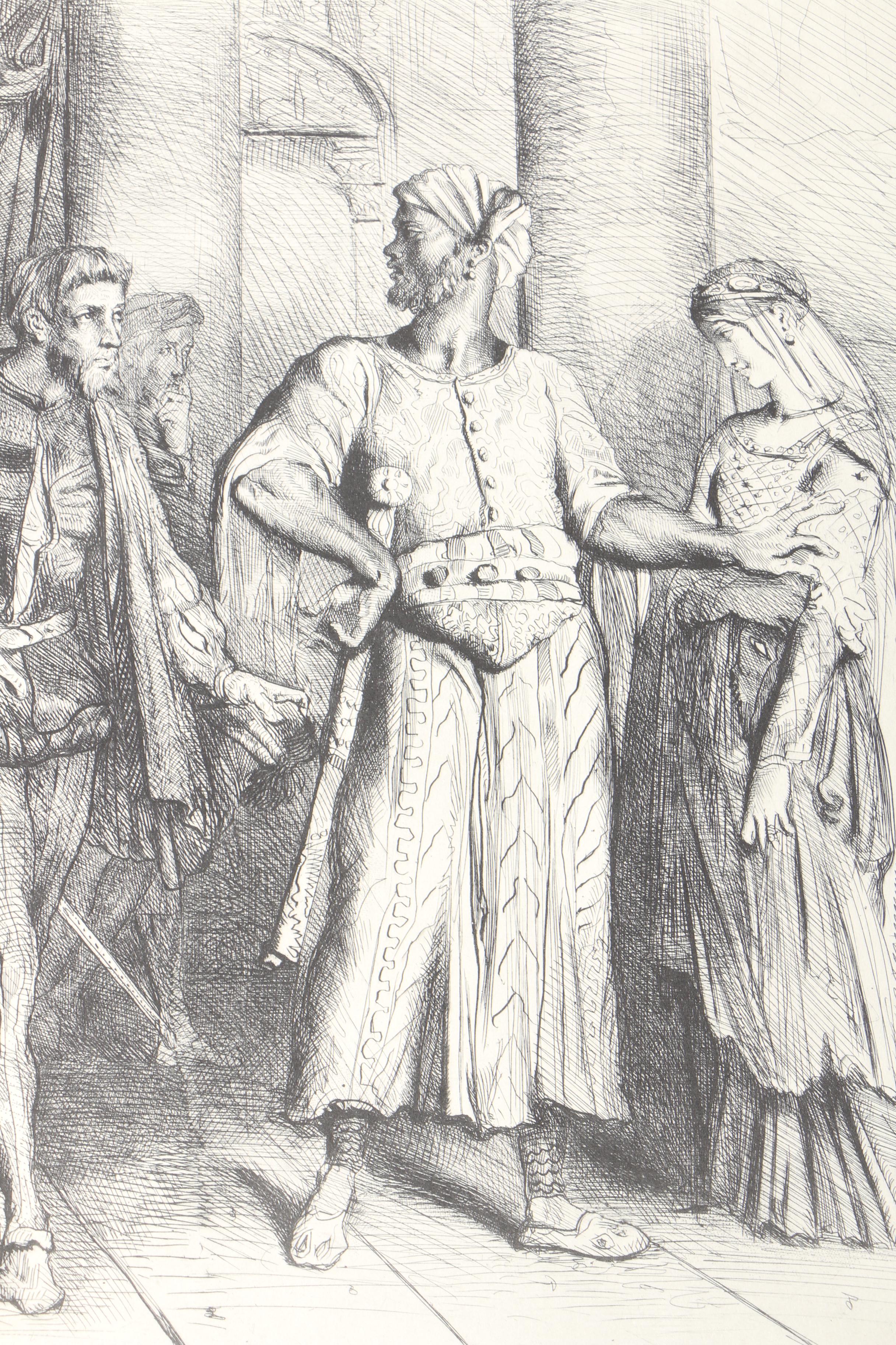 Portfolio of Halftone Prints After Theodore Chasseriau's "Othello"