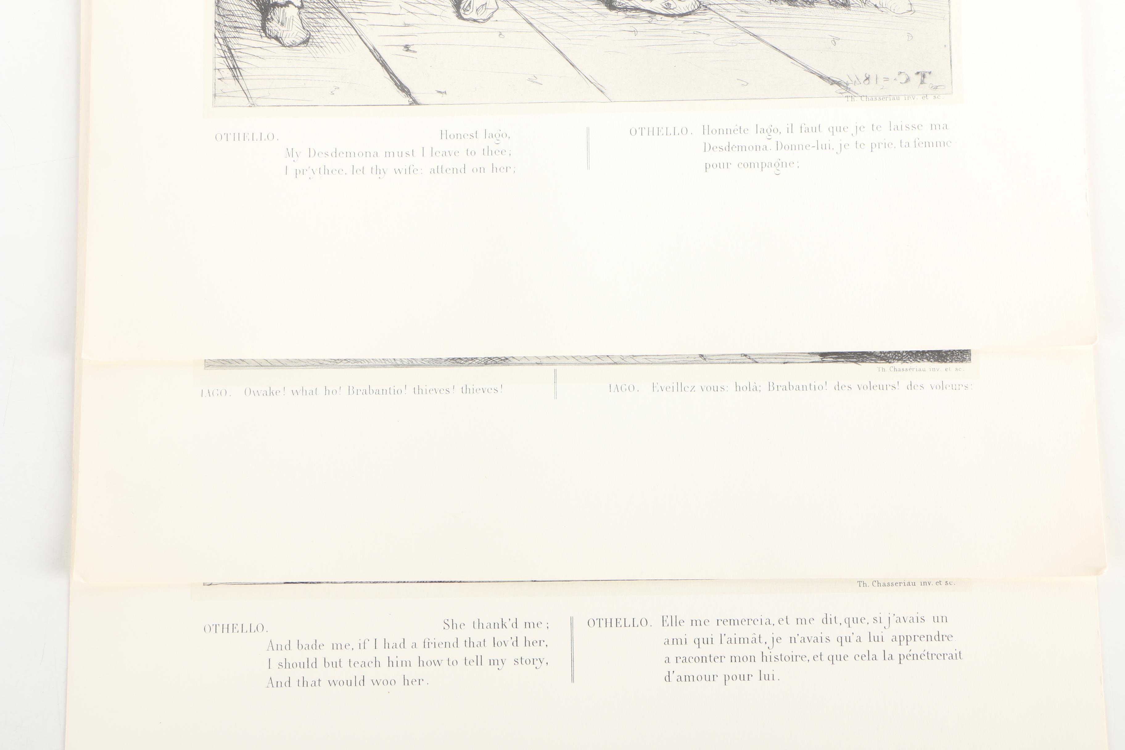Portfolio of Halftone Prints After Theodore Chasseriau's "Othello"
