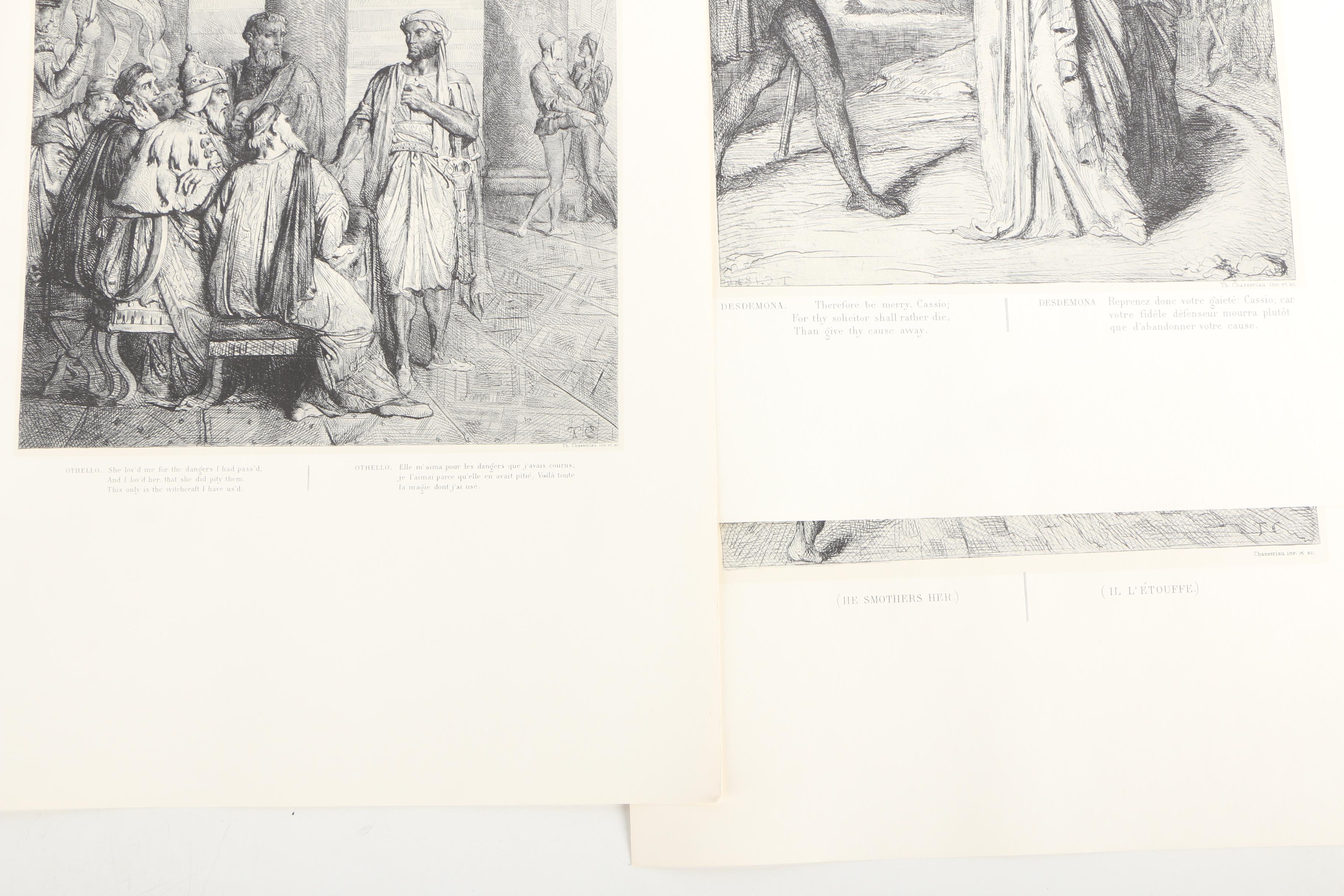 Portfolio of Halftone Prints After Theodore Chasseriau's "Othello"
