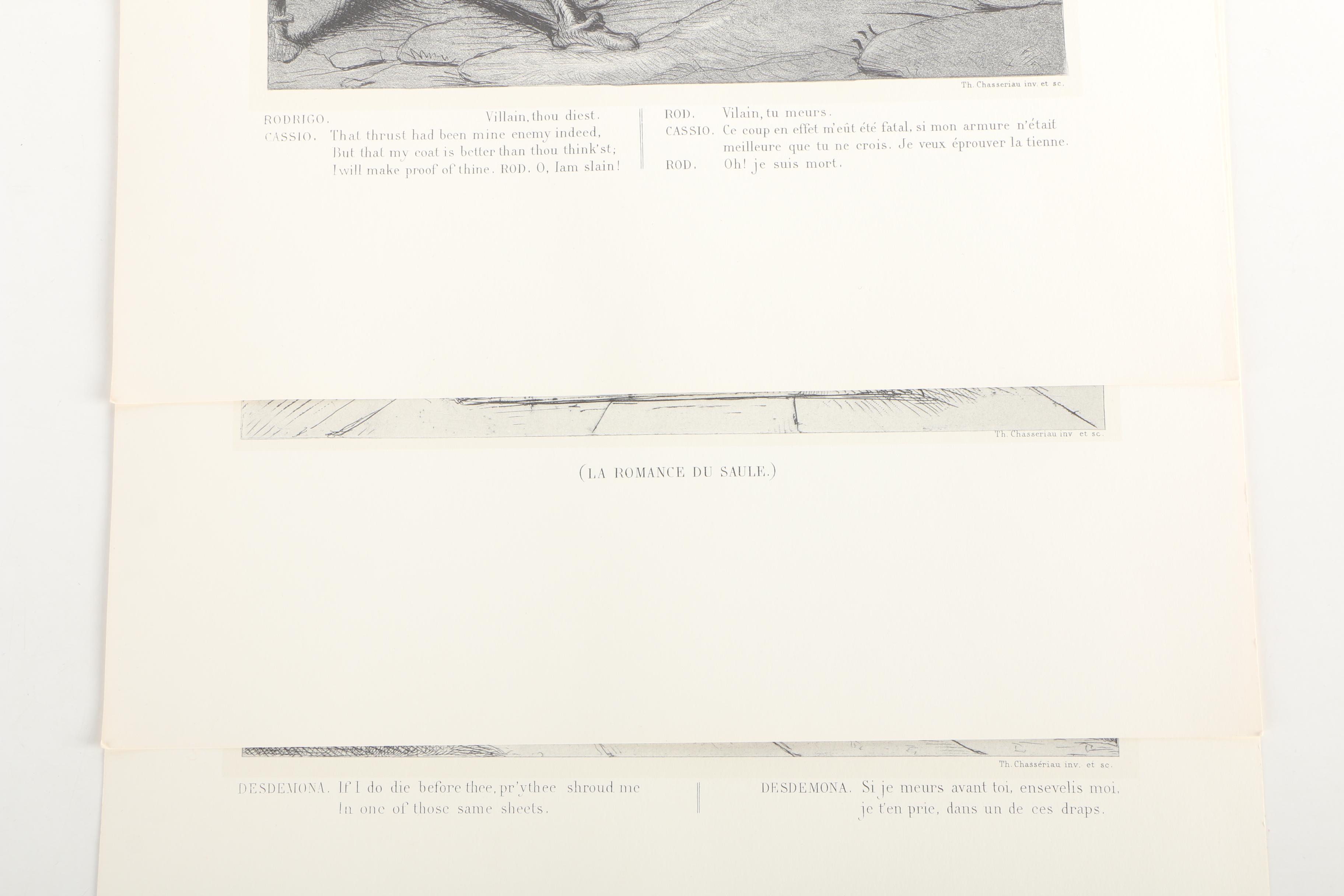 Portfolio of Halftone Prints After Theodore Chasseriau's "Othello"