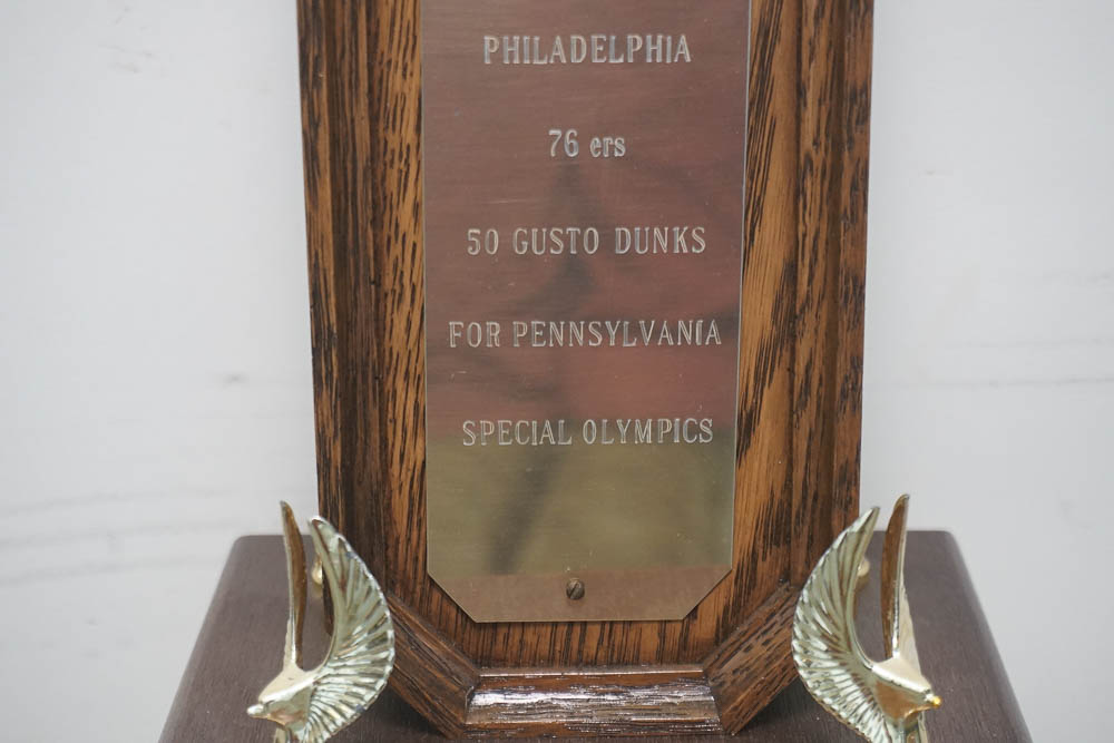 Julius "Dr. J" Erving's 1980-81 "Gusto Dunk" Award Trophy from Schlitz