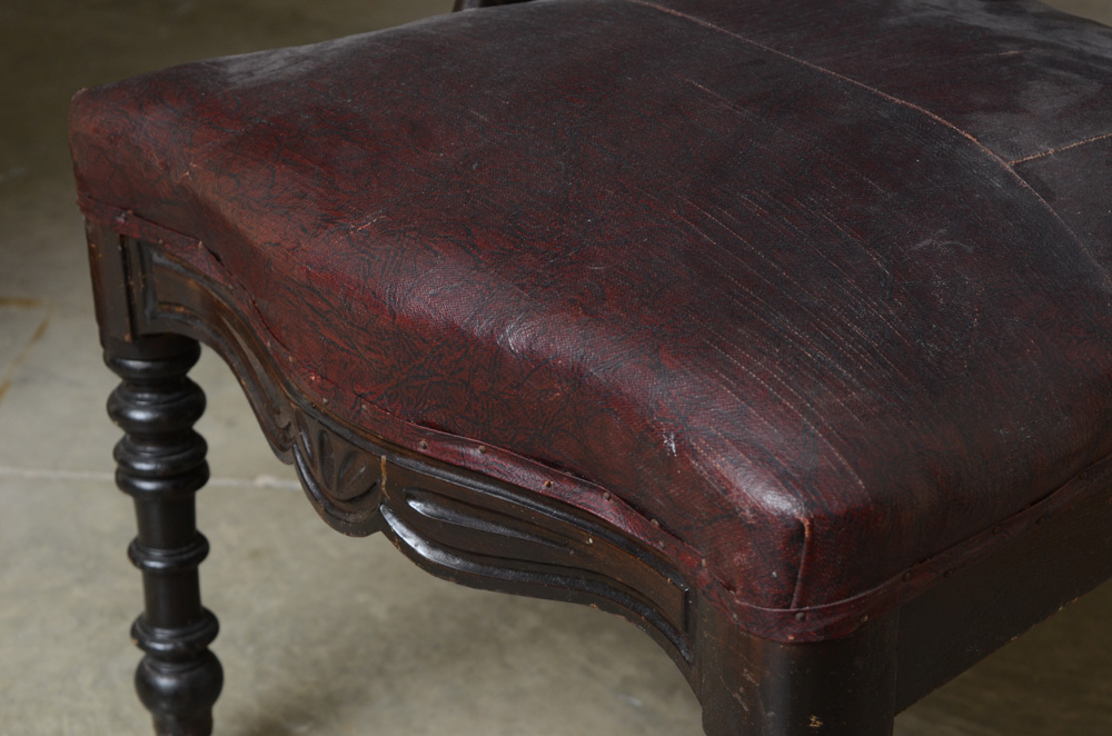 Antique Victorian Gothic Revival Side Chair, Circa Third Quarter 19th Century