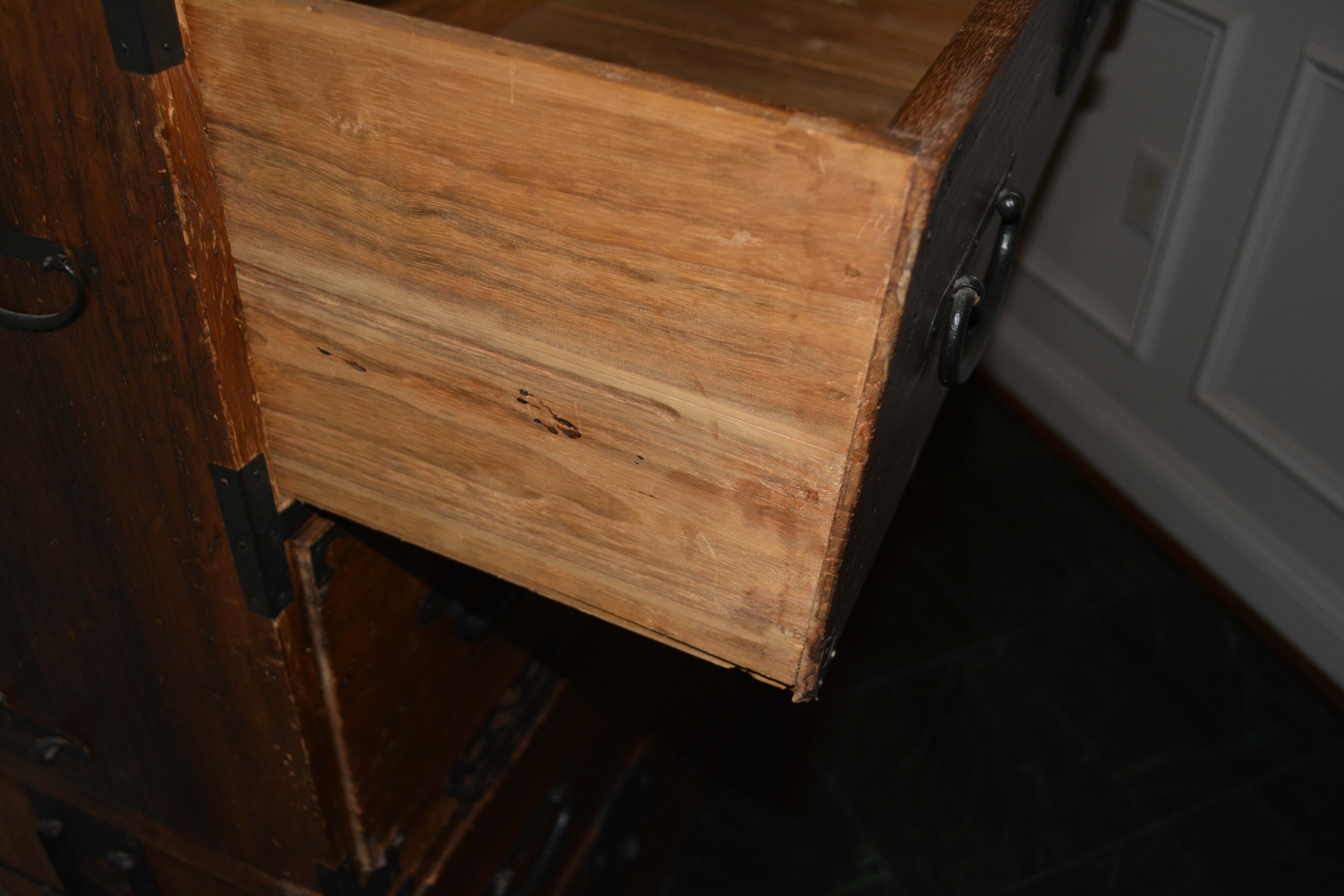 Antique Japanese Stacking Campaign Chests