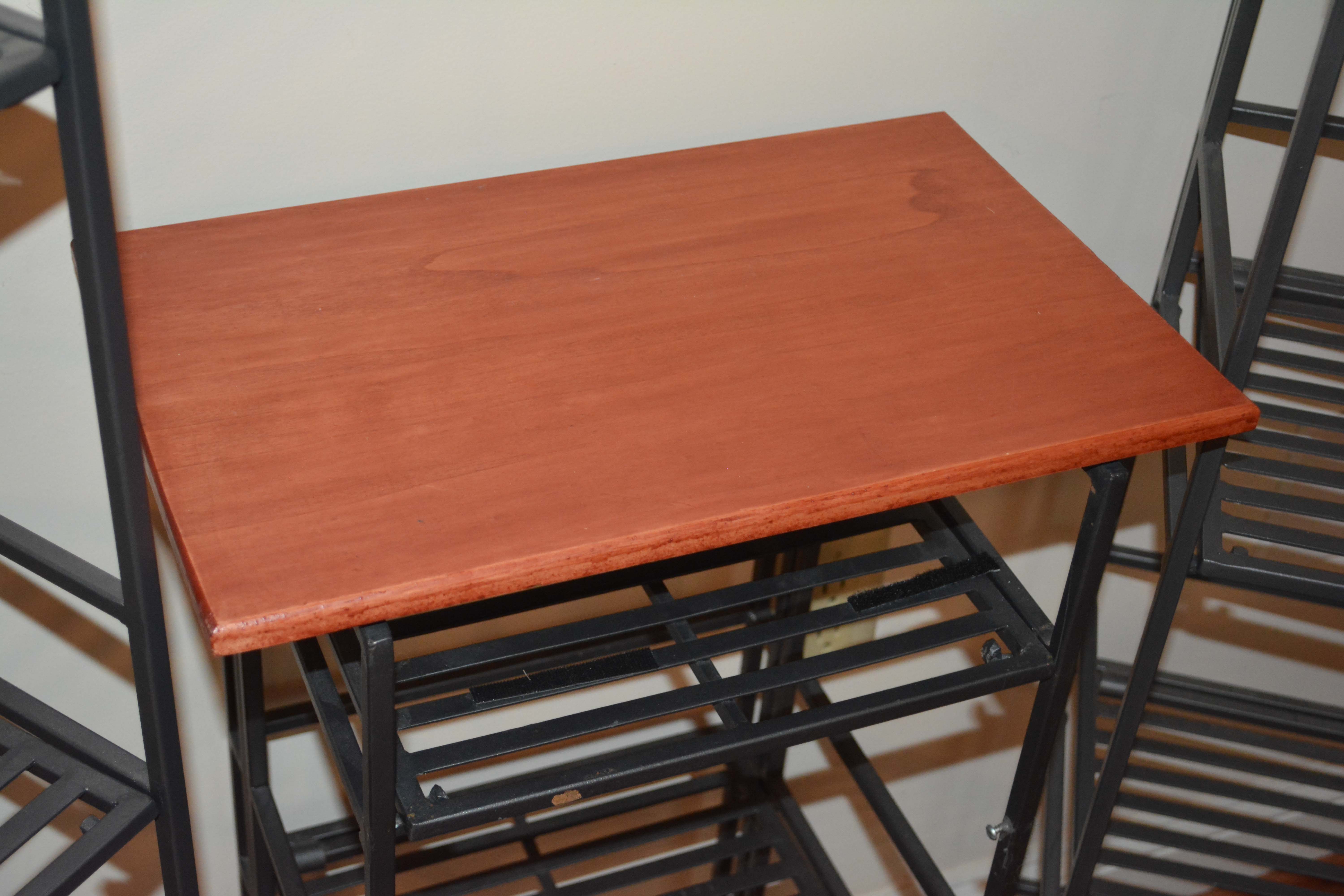 Three Folding Metal Shelving Units