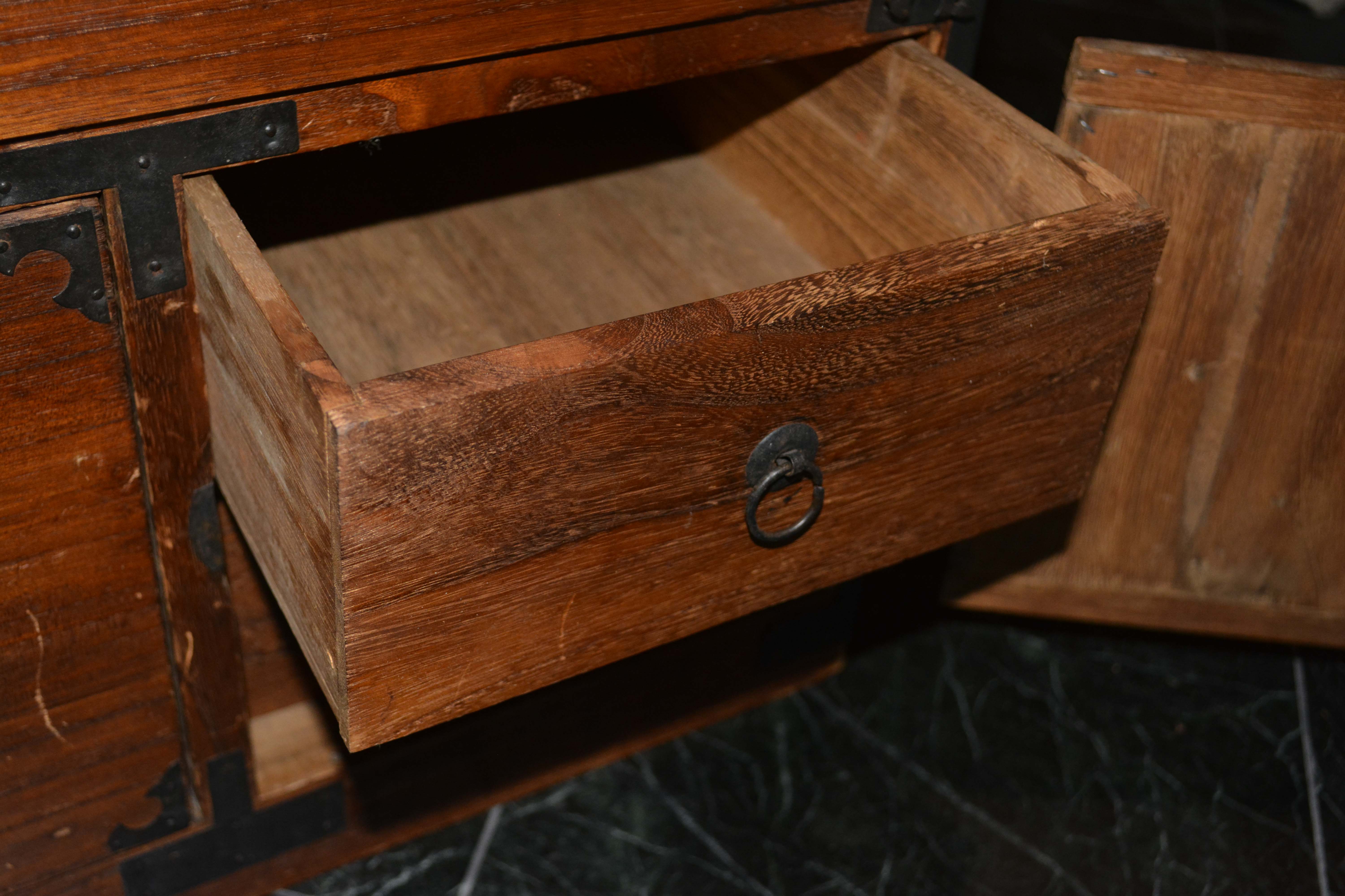 Antique Japanese Stacking Campaign Chests