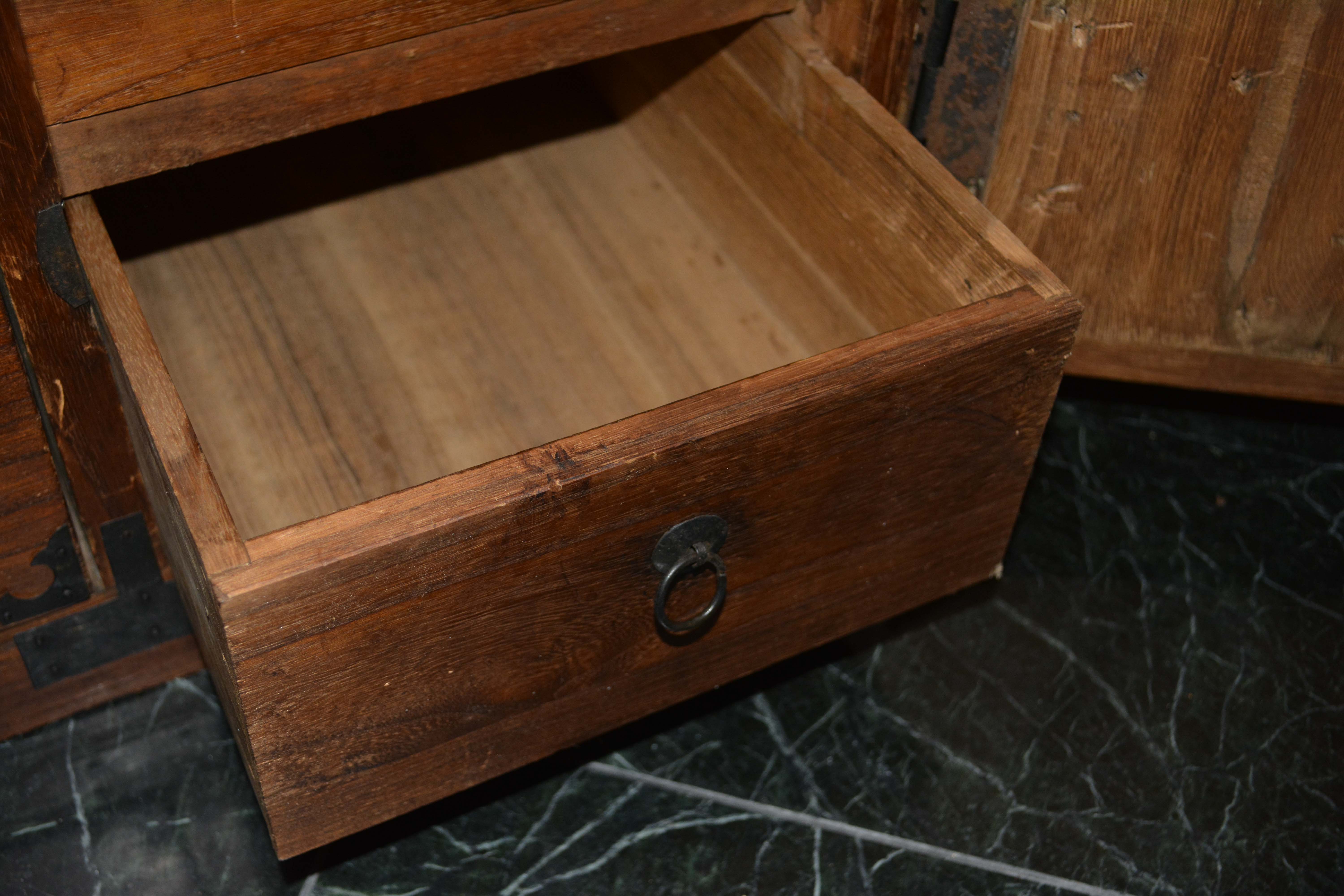 Antique Japanese Stacking Campaign Chests