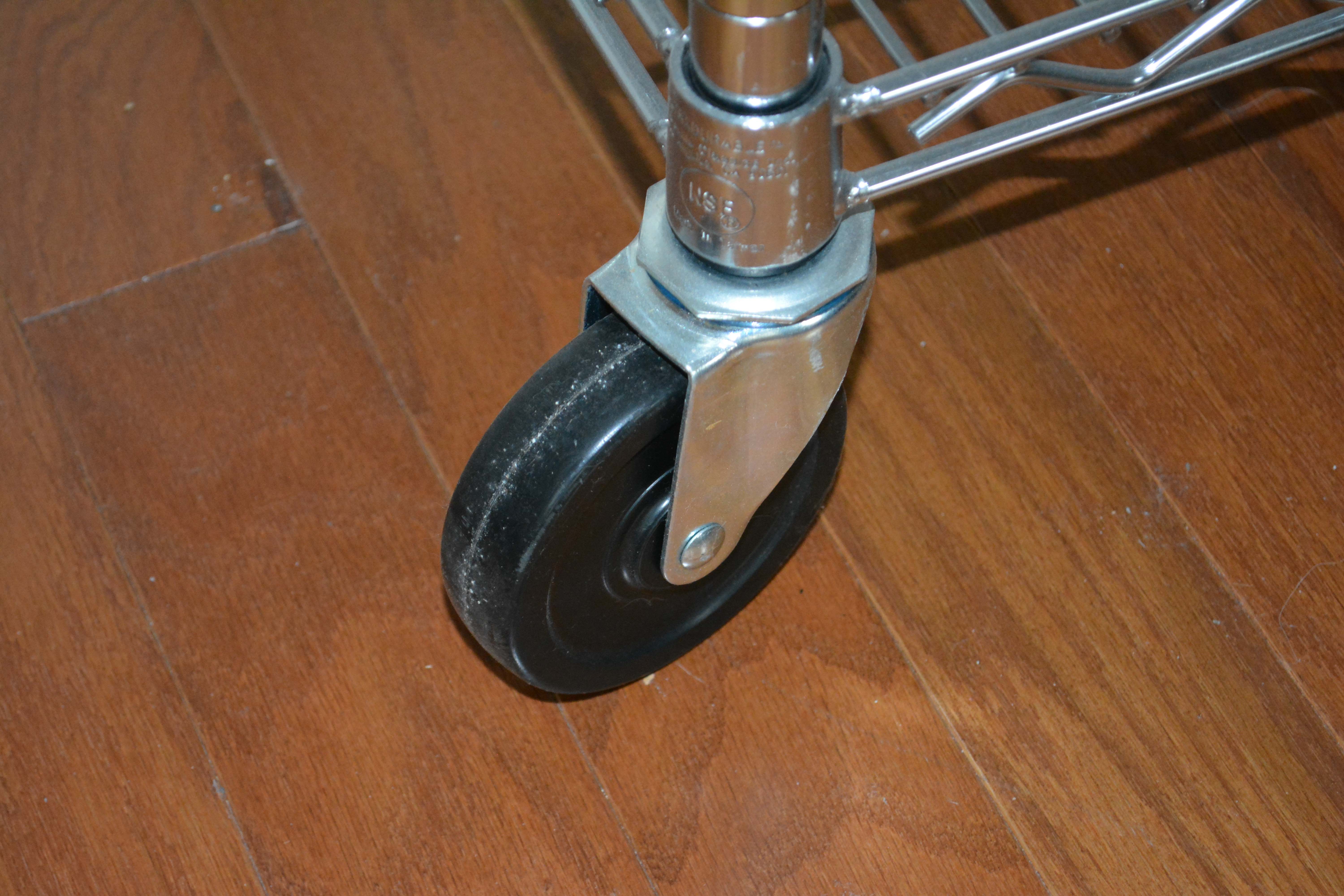 Pair of Metro Wire Rolling Shelving Units