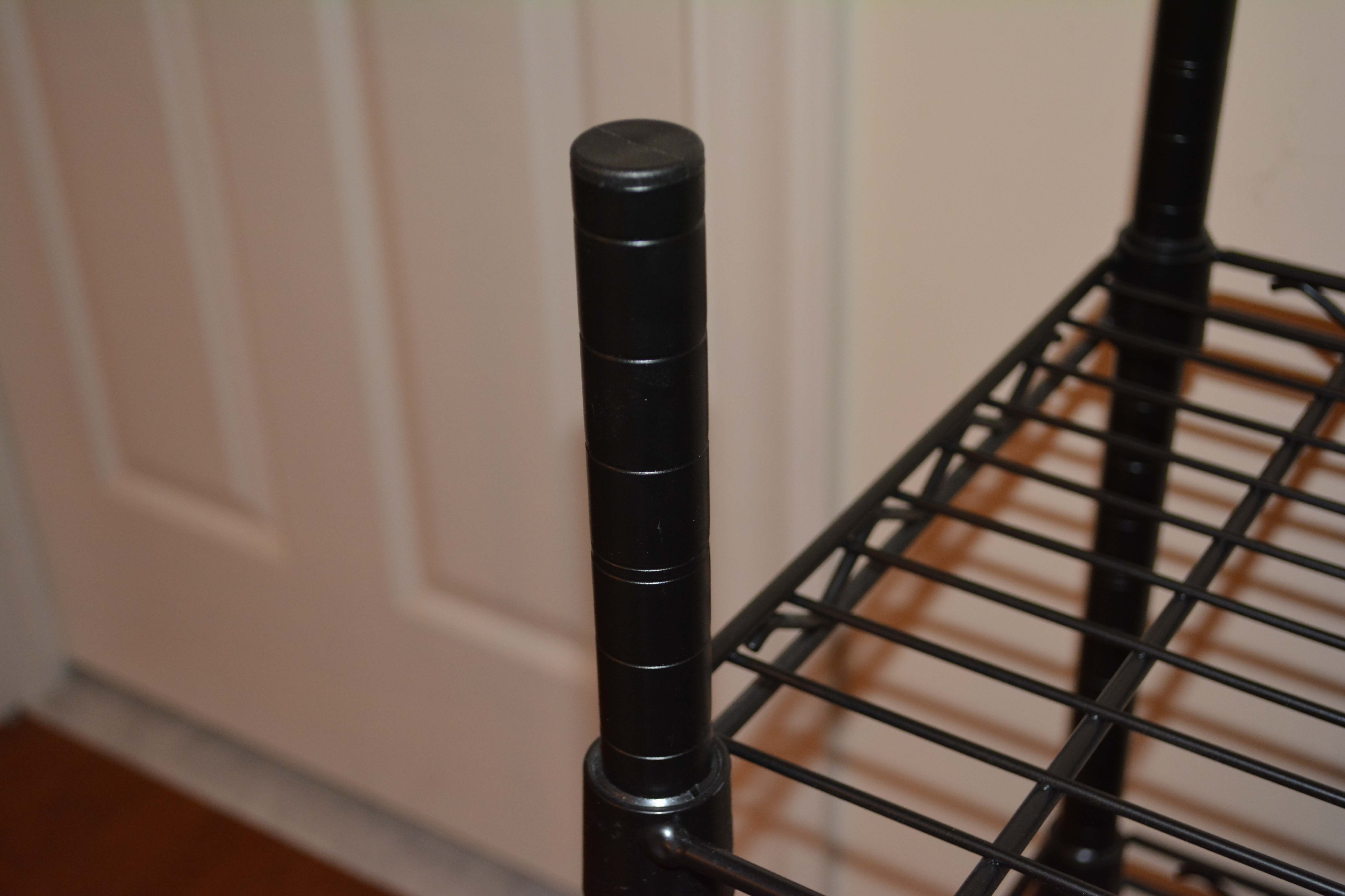 Three Black InterMetro Rolling Shelving and Cart