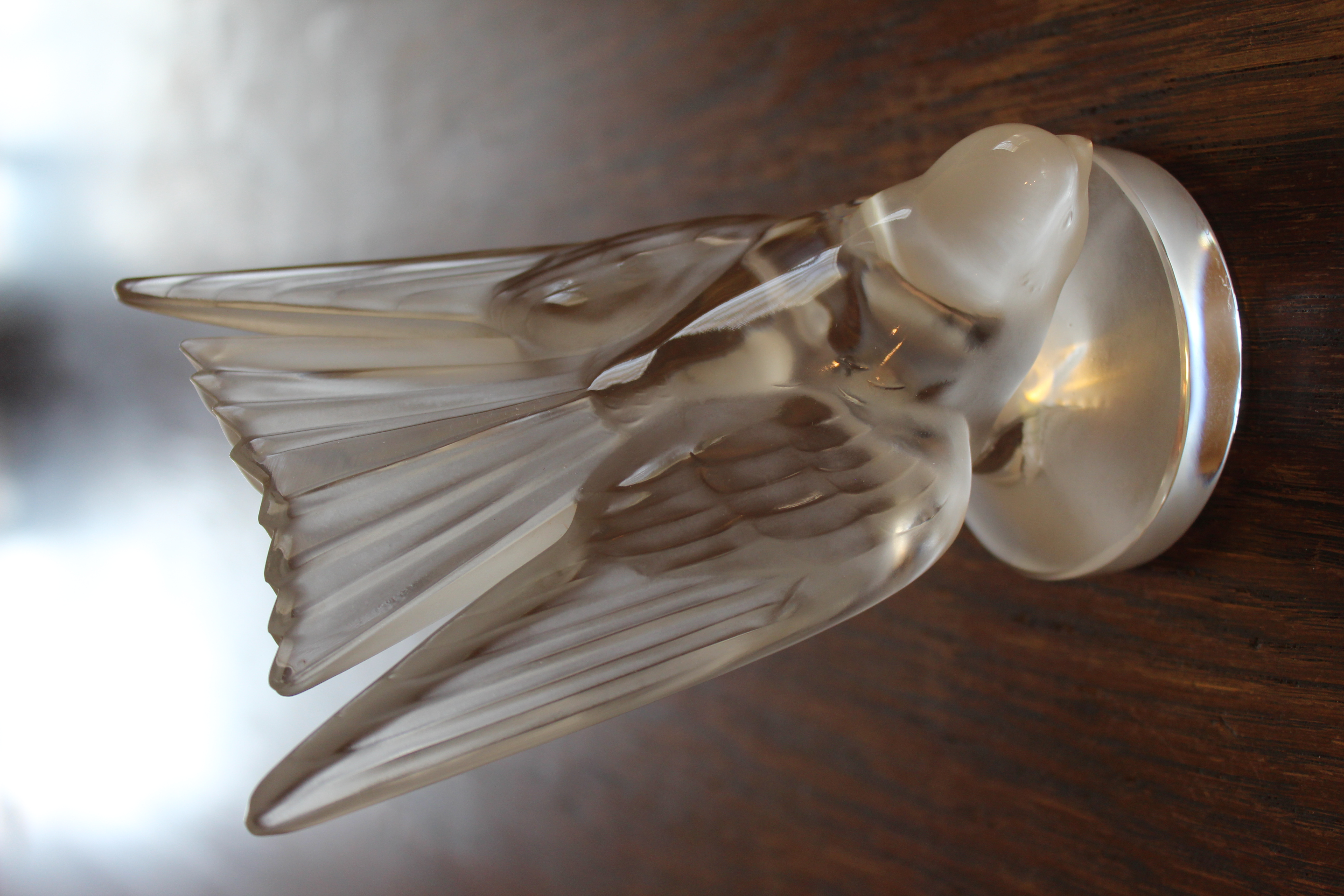 Lalique Crystal "Swallow" Car Mascot