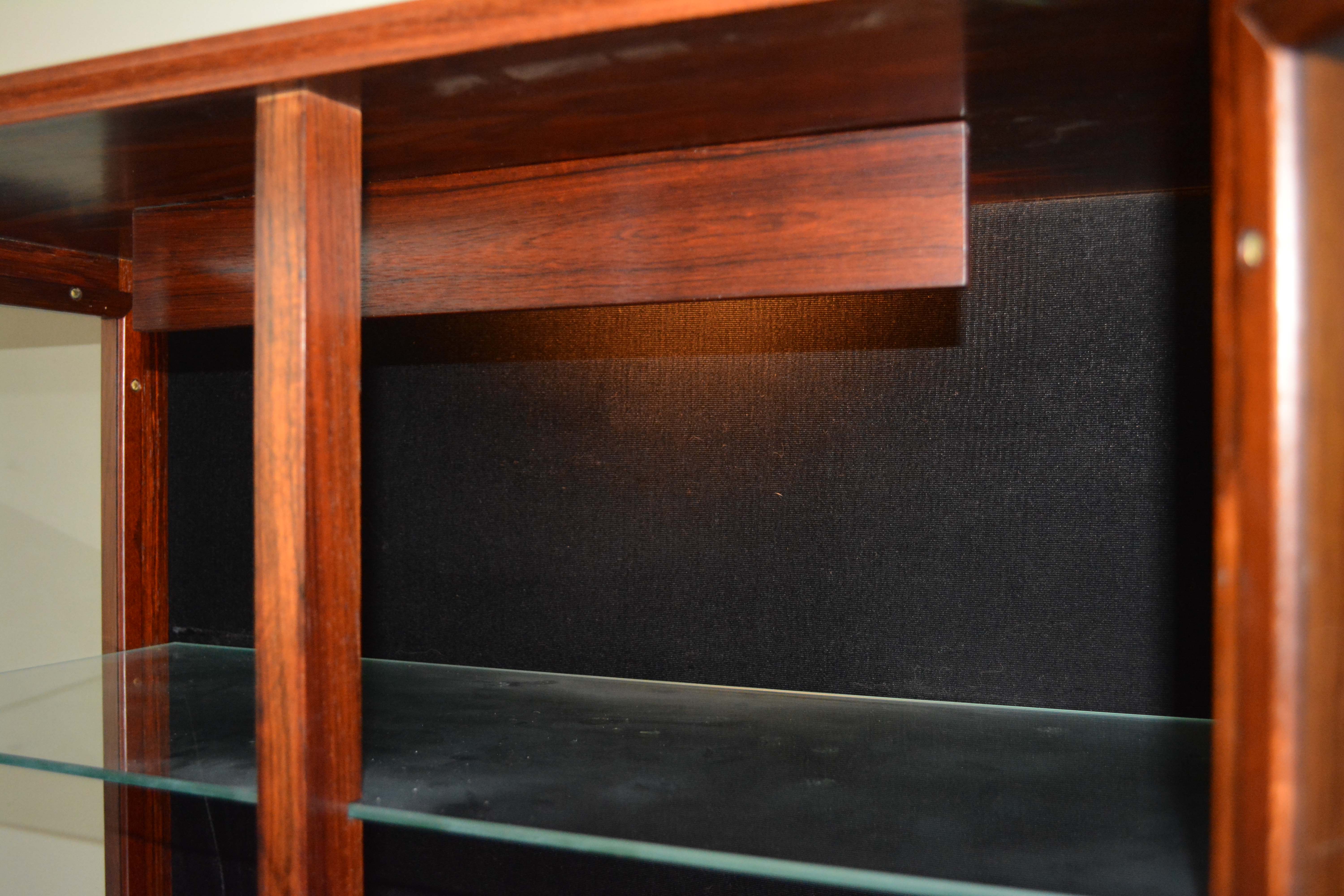 Scandinavian Modern Rosewood Display Cabinet